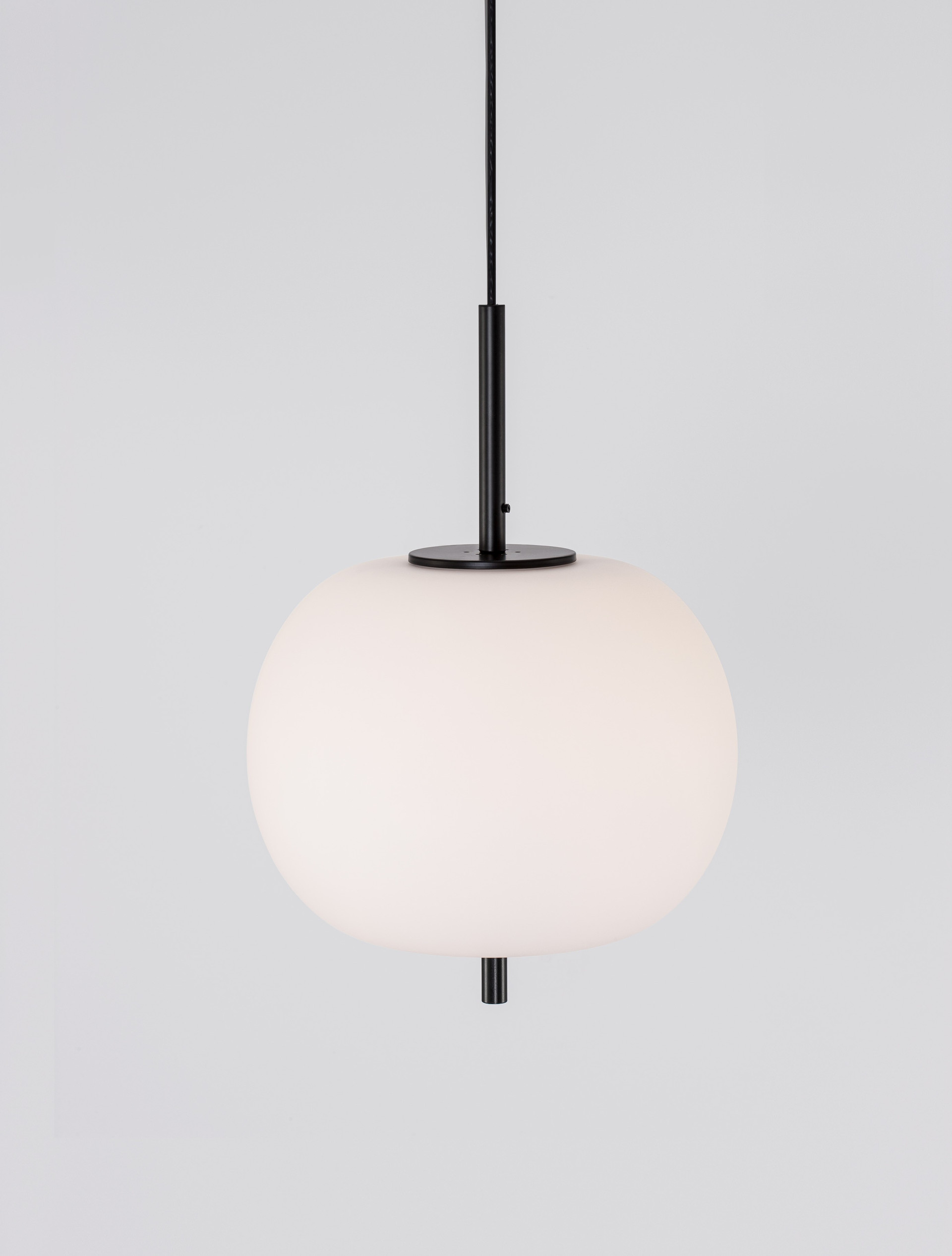 LATO | H 120 D 30 cm | 12 W | IP20 | Black/White | Glass/Metal/Fabric