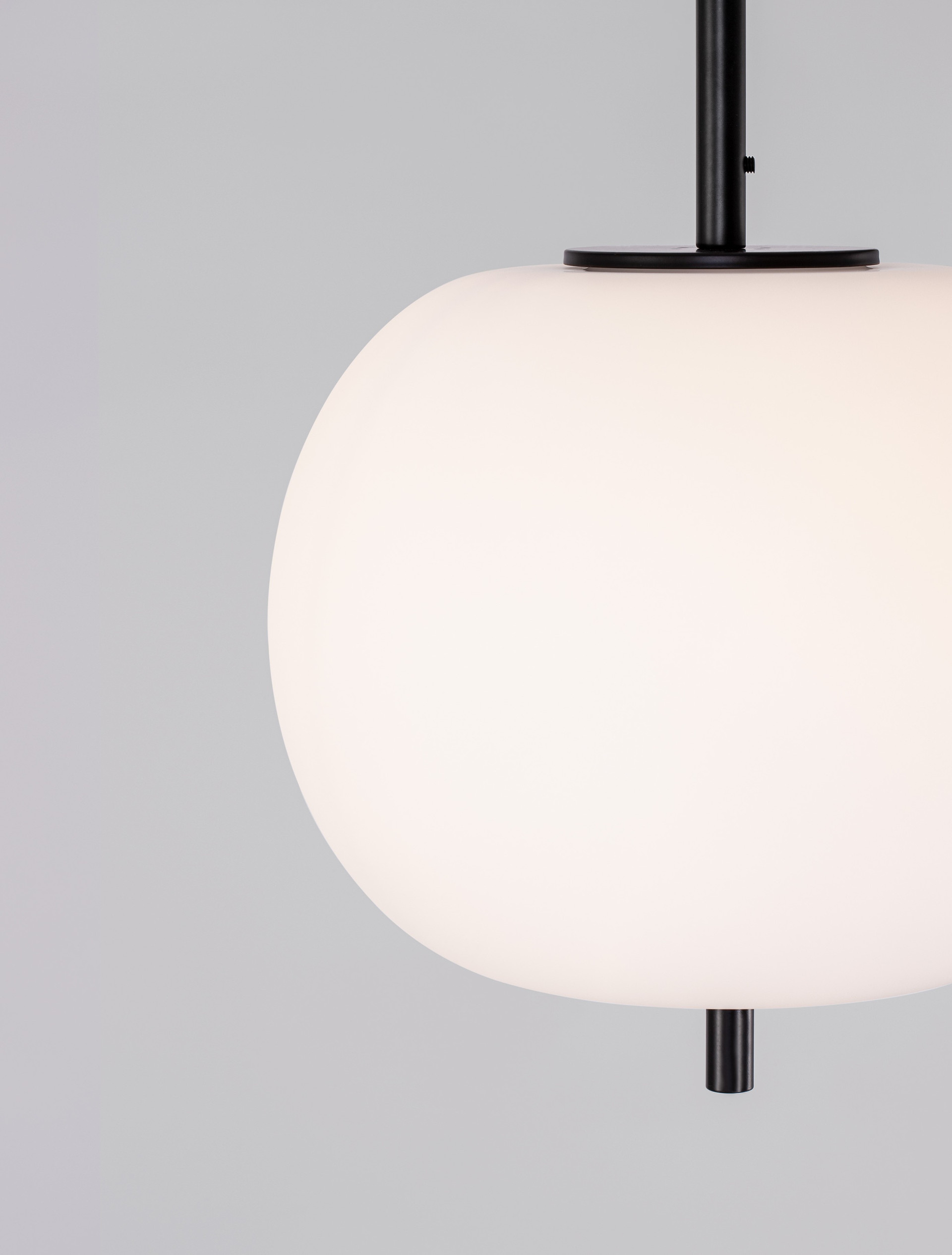 LATO | H 120 D 30 cm | 12 W | IP20 | Black/White | Glass/Metal/Fabric