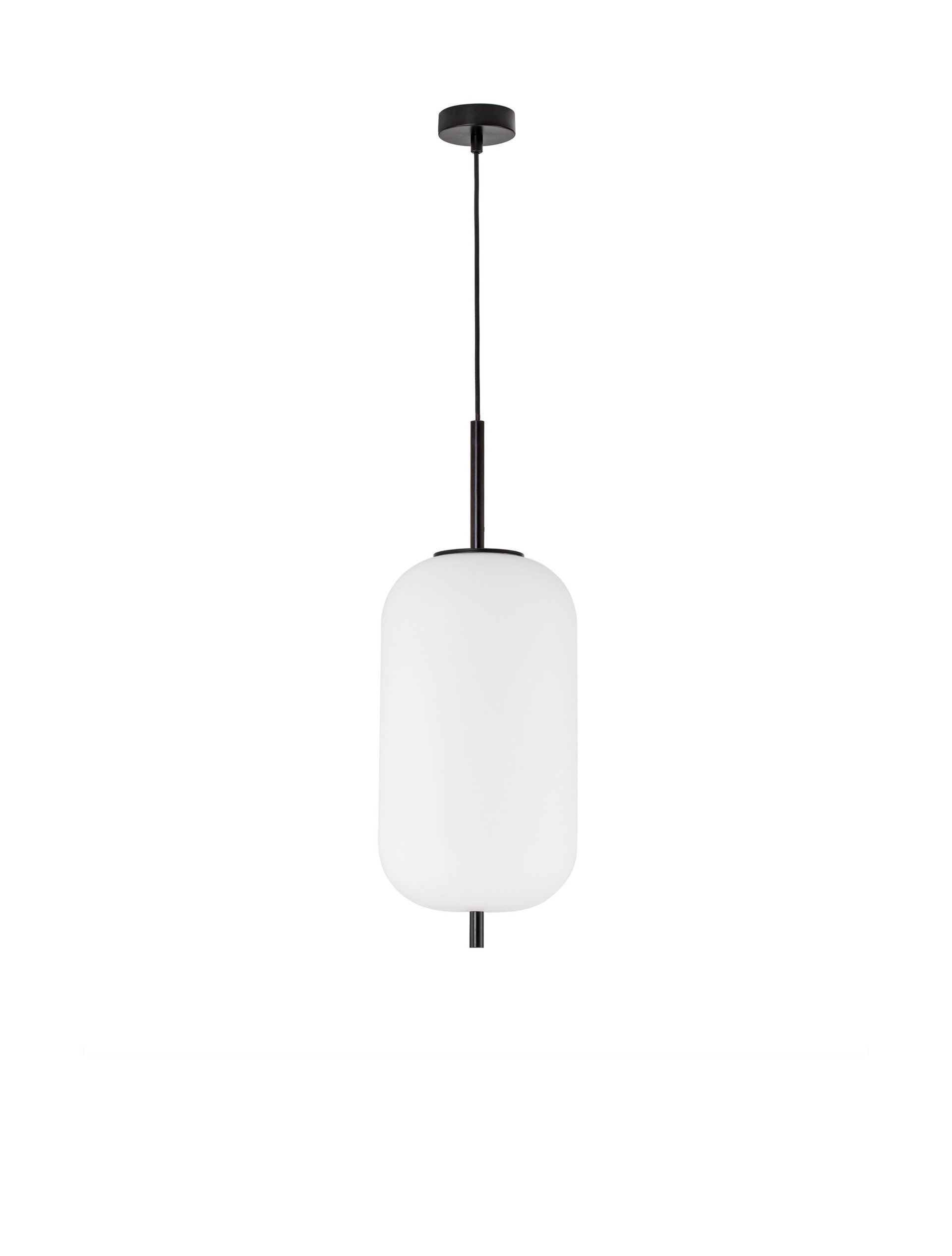 LATO | H 120 D 22 cm | 12 W | IP20 | Black/White | Glass/Metal/Fabric