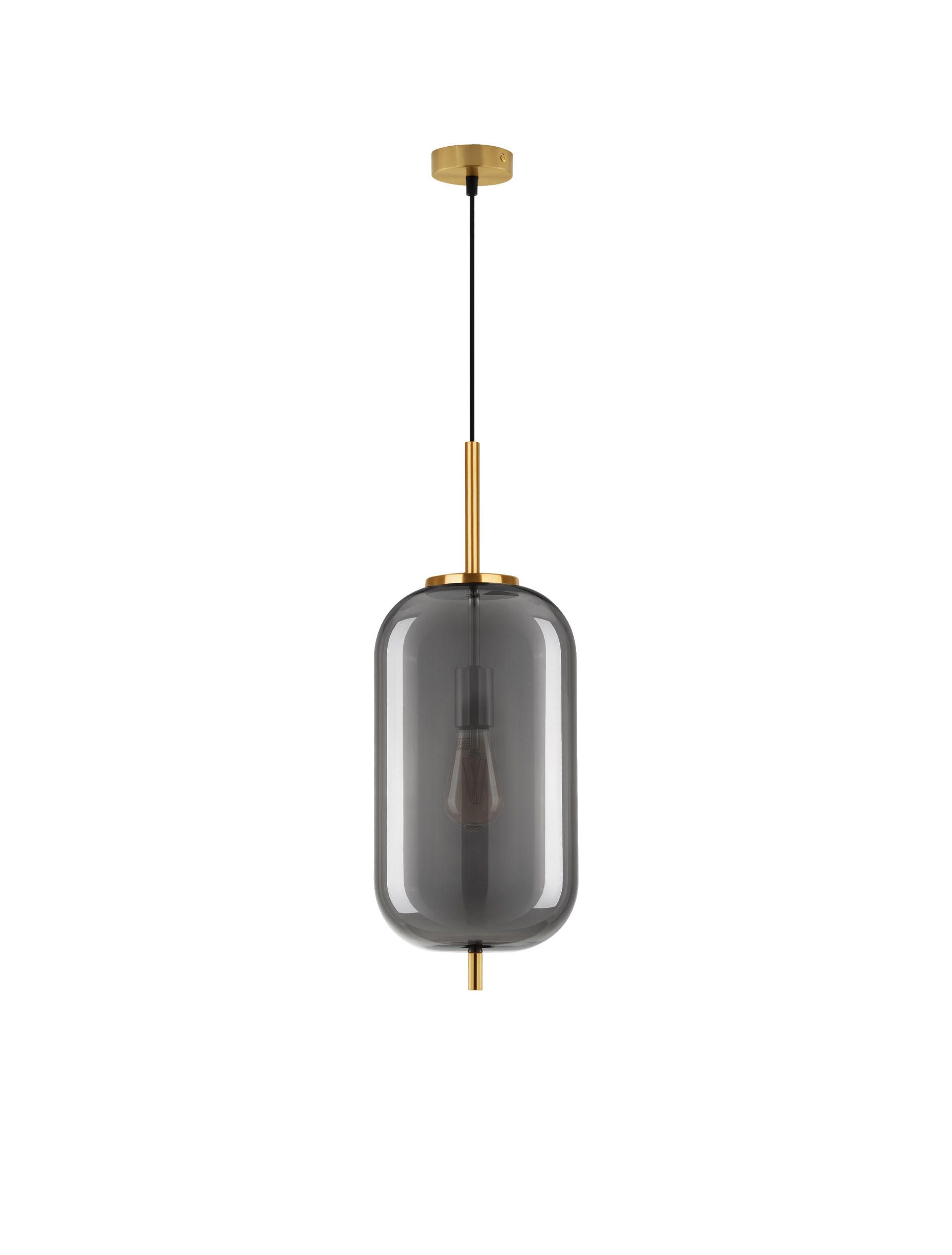 LATO | H 120 D 22 cm | 12 W | IP20 | Gold/Smokey | Glass/Metal/Fabric