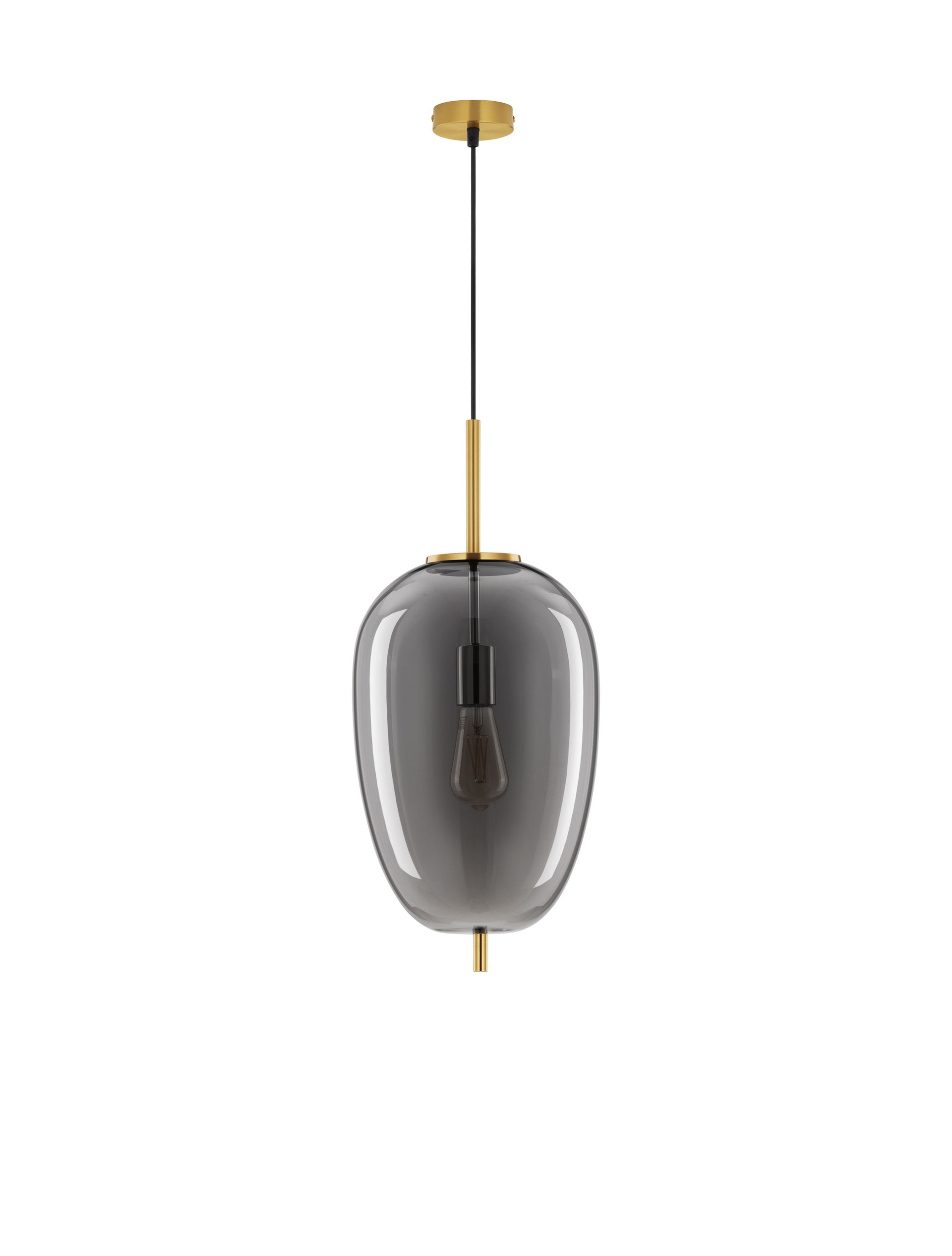 LATO | H 120 D 27 cm | 12 W | IP20 | Gold/Smokey | Glass/Metal/Fabric