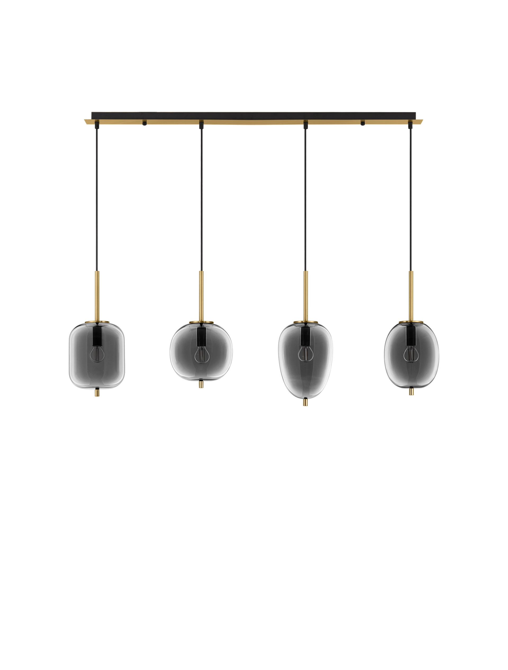 LATO | L 110 W 18.5 H 120 cm | 20 W | IP20 | Gold/Smokey | Glass/Metal/Fabric