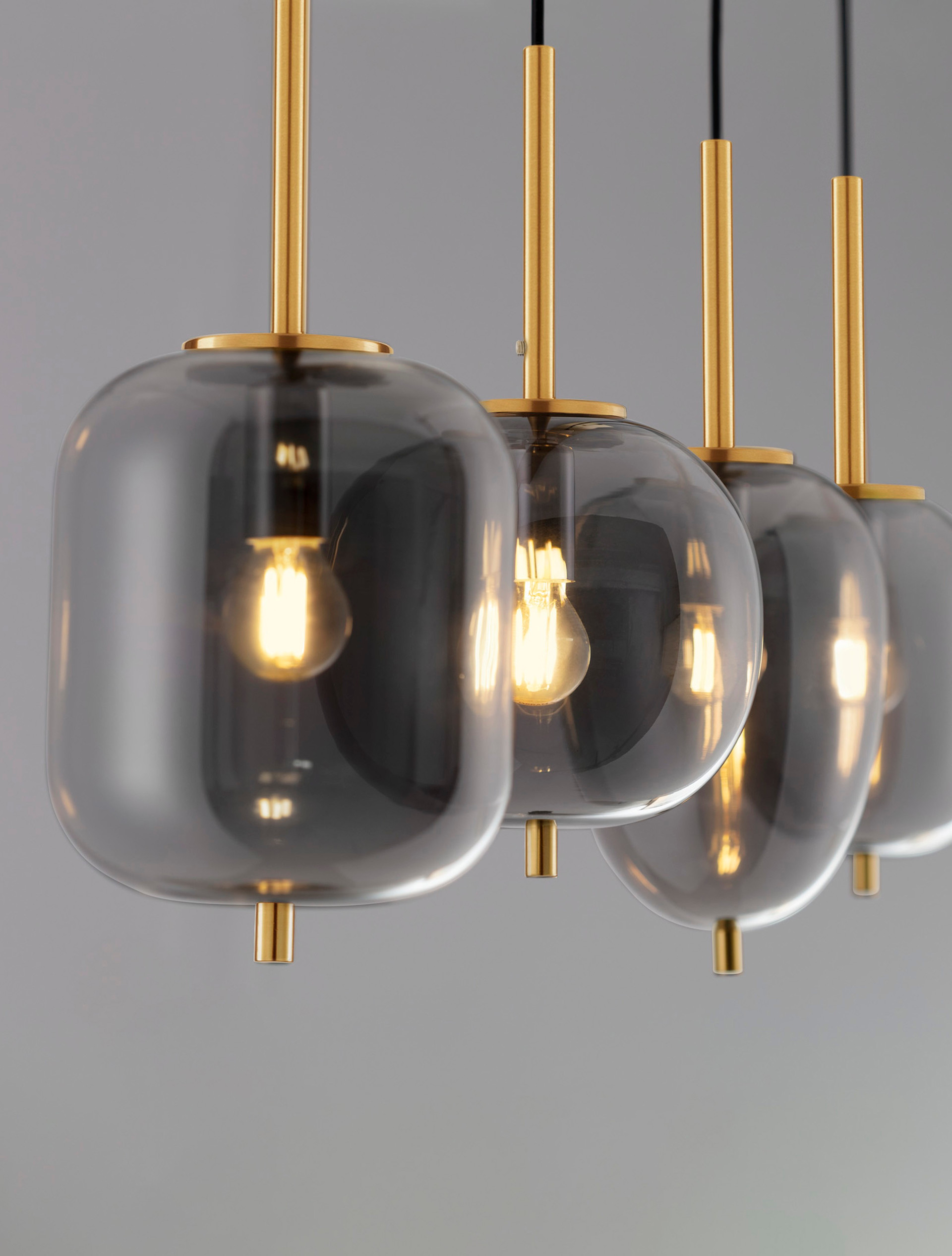 LATO | L 110 W 18.5 H 120 cm | 20 W | IP20 | Gold/Smokey | Glass/Metal/Fabric