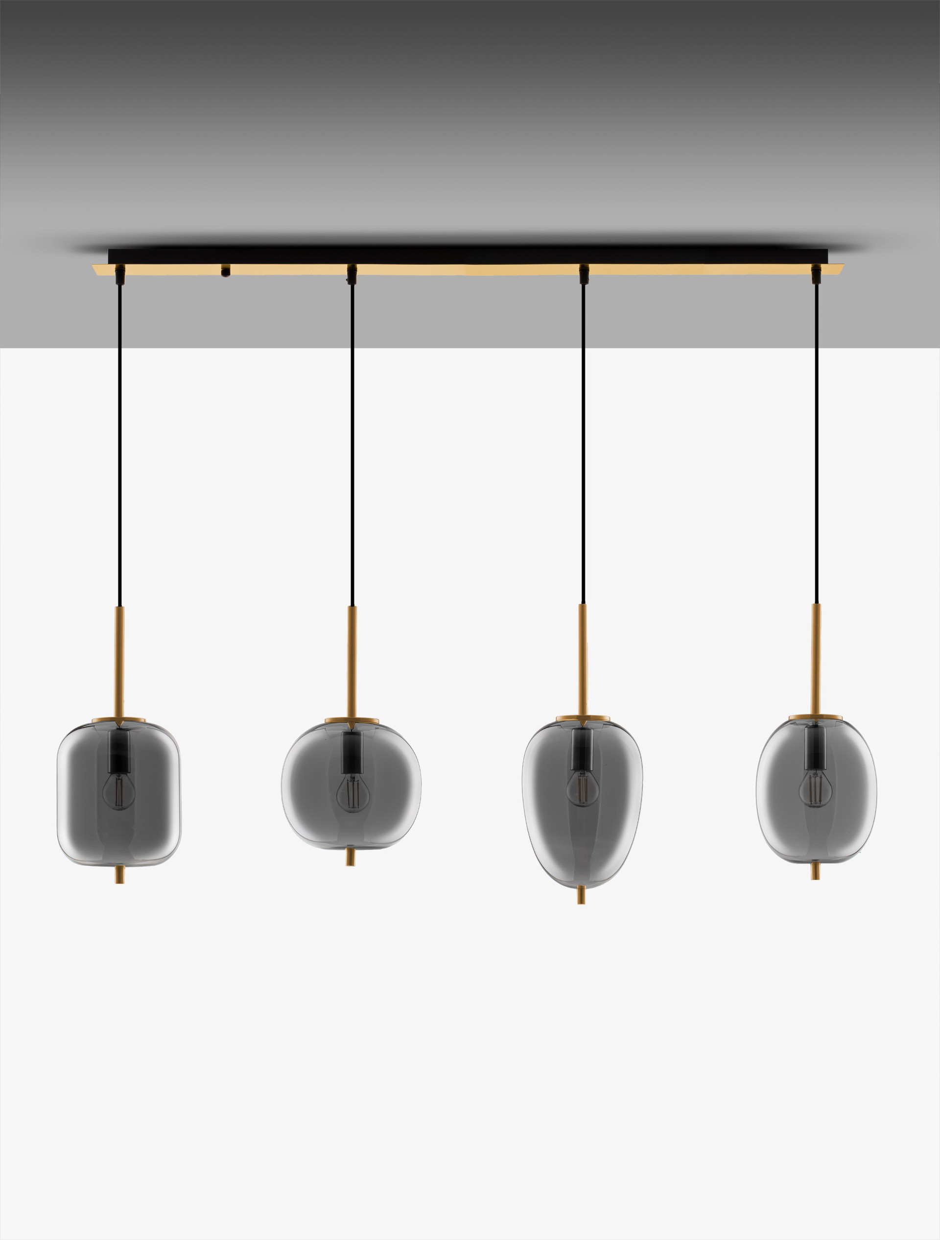 LATO | L 110 W 18.5 H 120 cm | 20 W | IP20 | Gold/Smokey | Glass/Metal/Fabric
