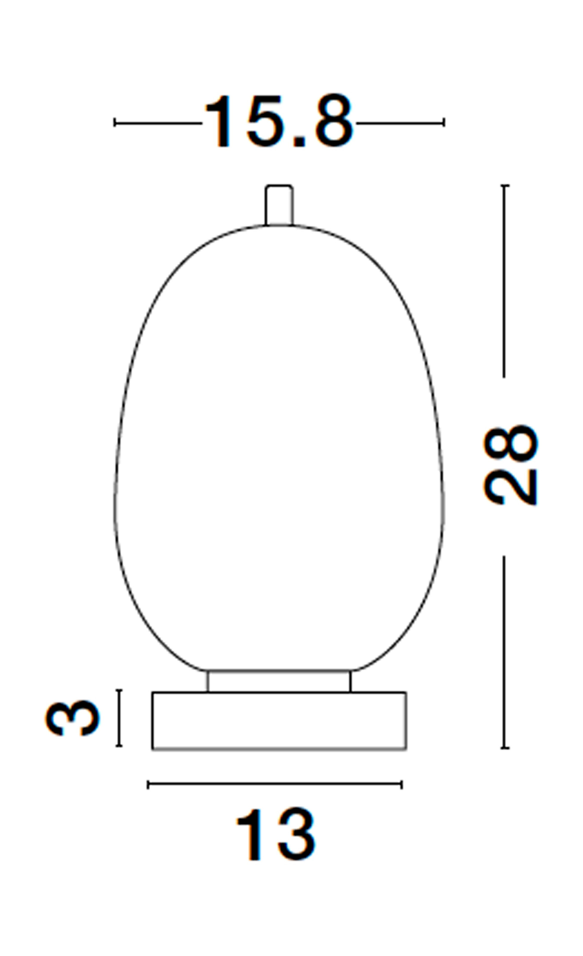 LATO | H 28 D 15.8 cm | 5 W | IP20 | Black/White | Glass/Metal
