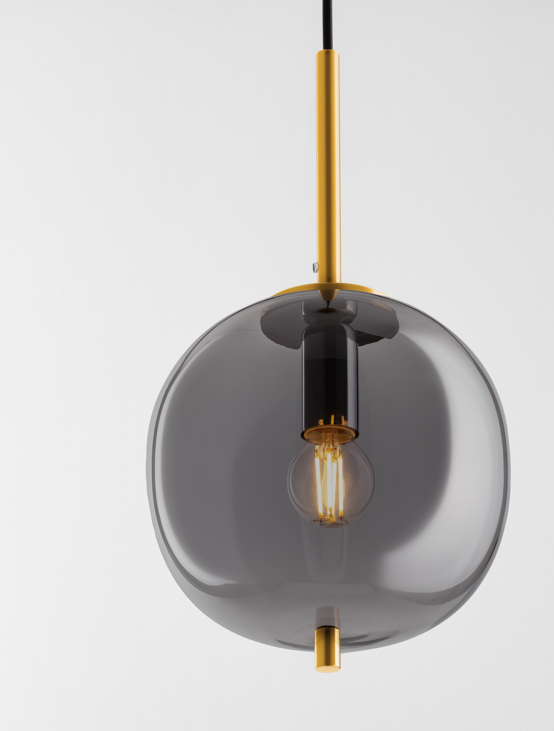 LATO | H 120 D 18.5 cm | 5 W | IP20 | Gold/Smokey | Glass/Metal/Fabric