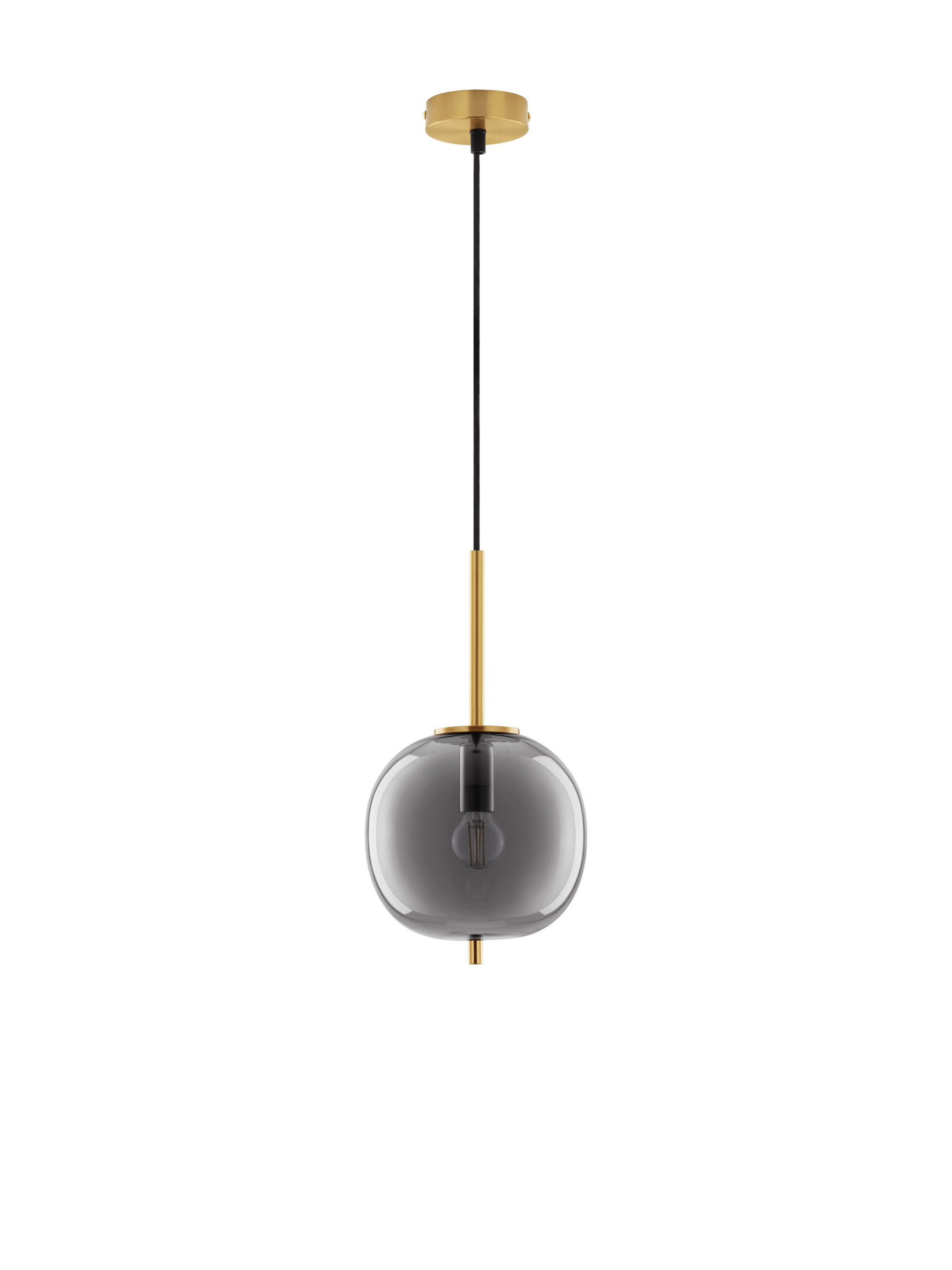 LATO | H 120 D 18.5 cm | 5 W | IP20 | Gold/Smokey | Glass/Metal/Fabric