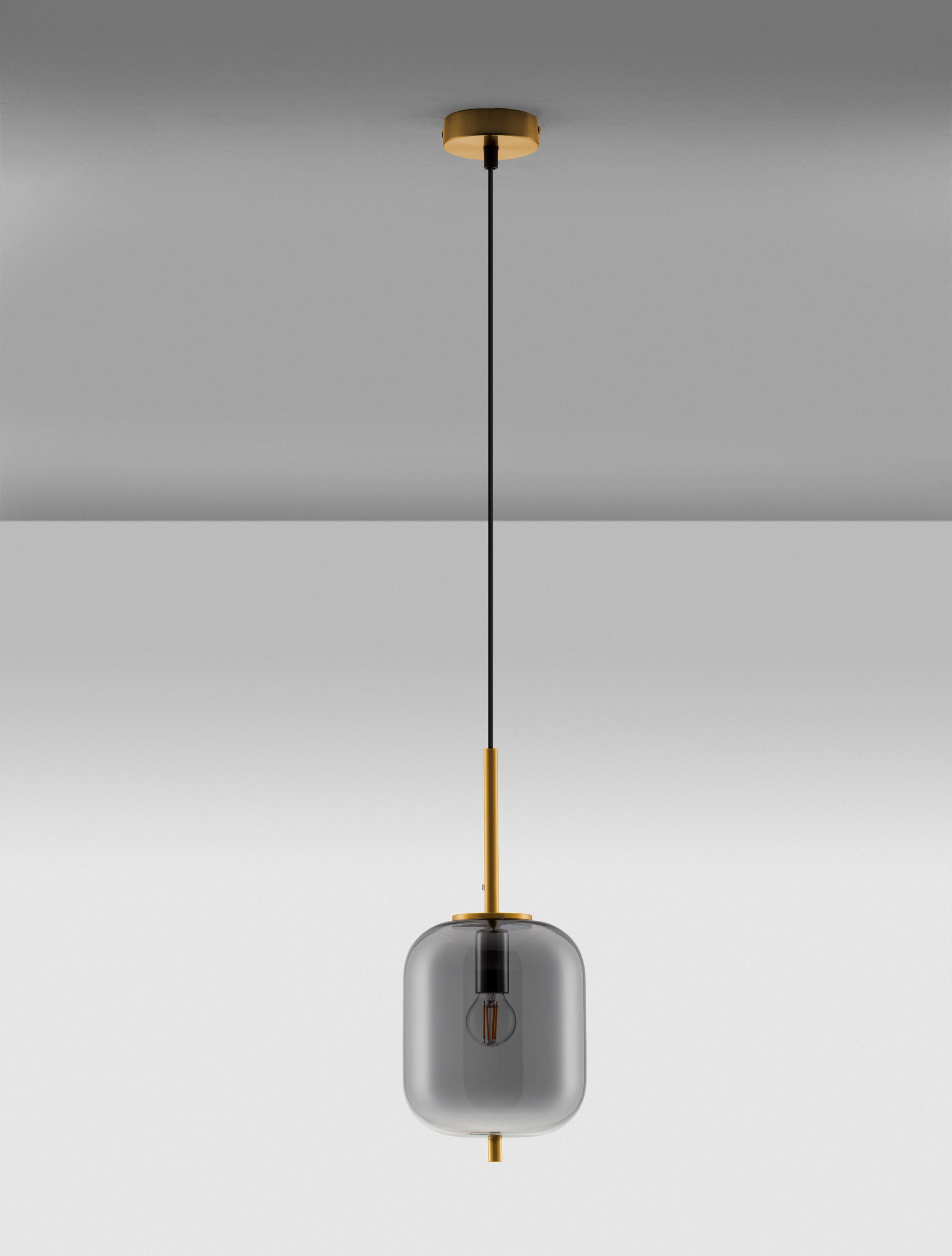 LATO | H 120 D 16.5 cm | 5 W | IP20 | Gold/Smokey | Glass/Metal/Fabric