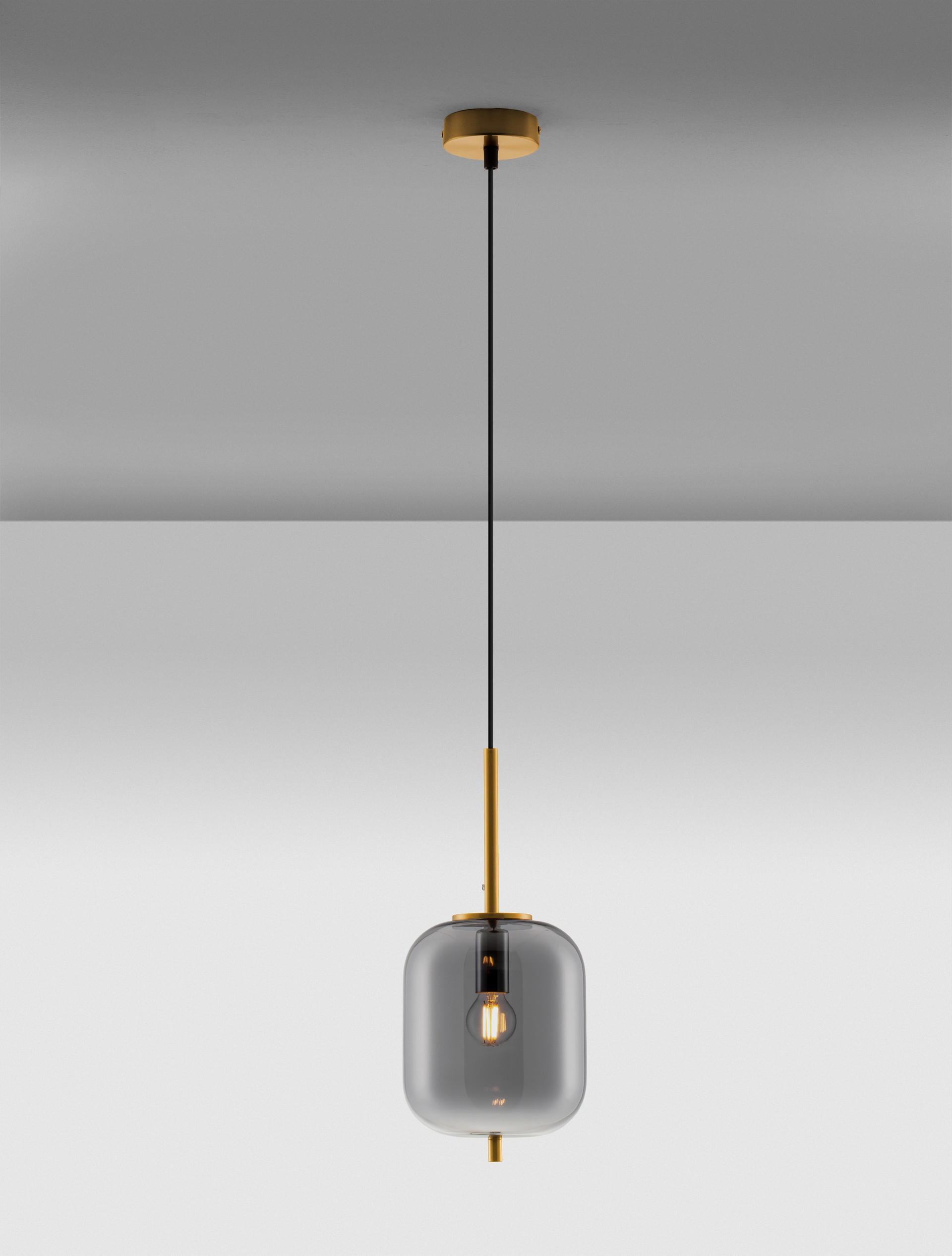 LATO | H 120 D 16.5 cm | 5 W | IP20 | Gold/Smokey | Glass/Metal/Fabric