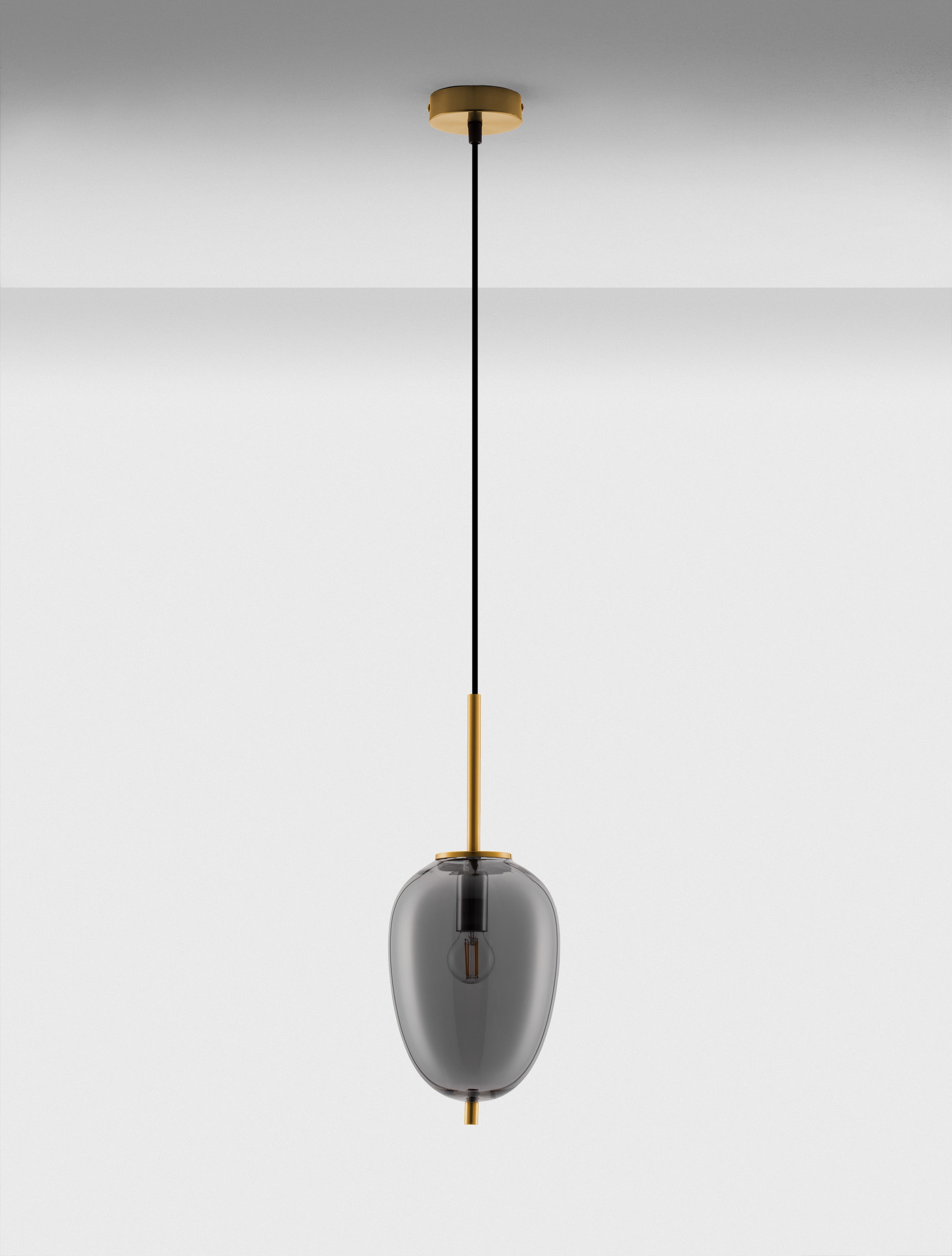 LATO | H 120 D 15.8 cm | 5 W | IP20 | Gold/Smokey | Glass/Metal/Fabric
