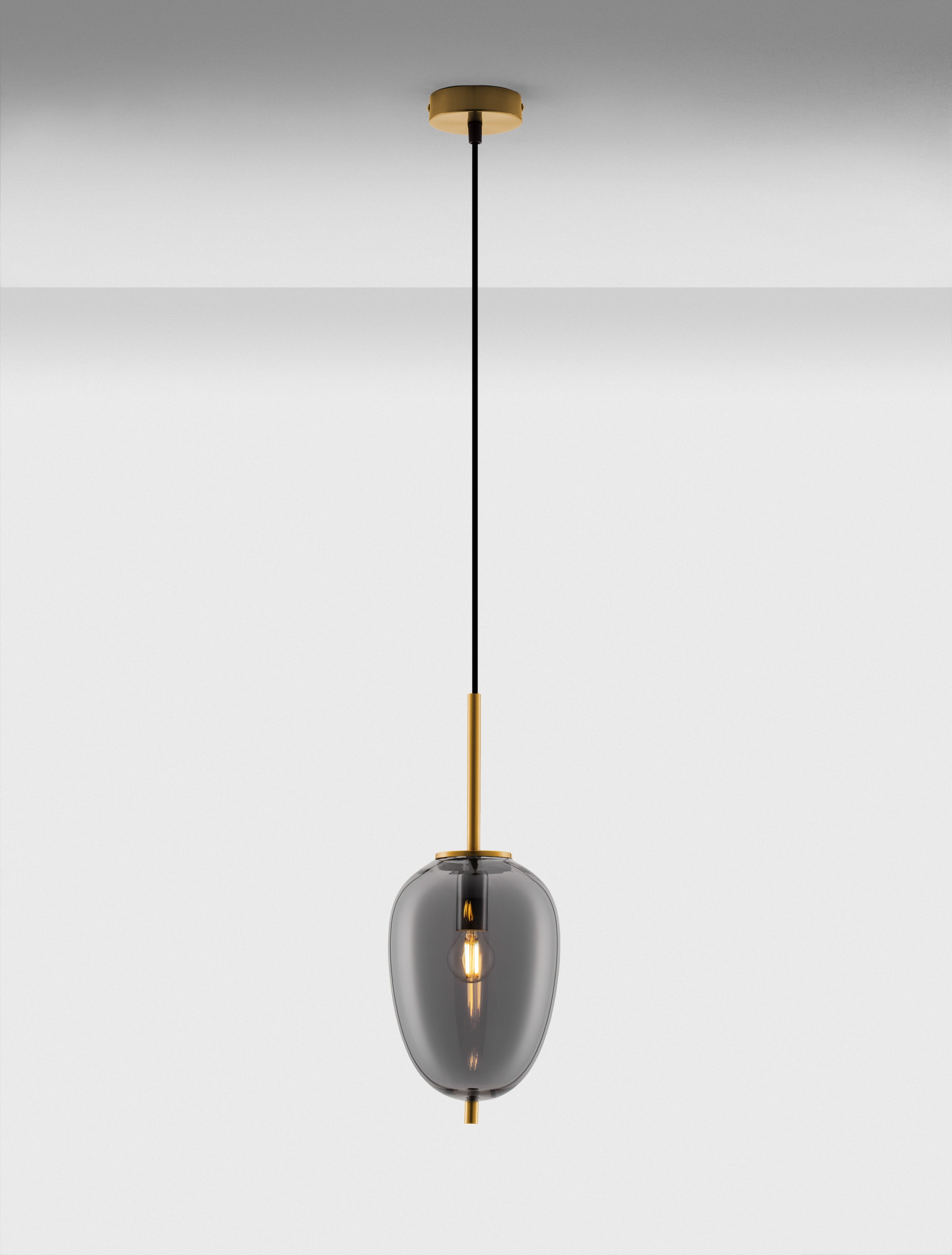 LATO | H 120 D 15.8 cm | 5 W | IP20 | Gold/Smokey | Glass/Metal/Fabric