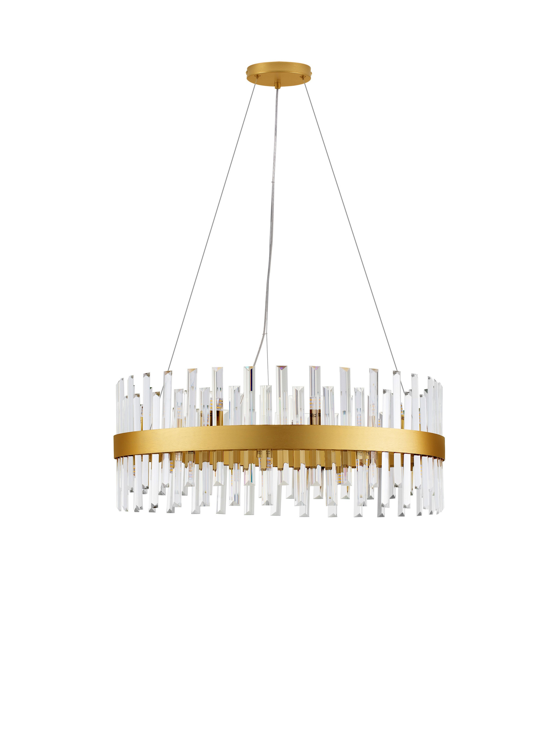 CROWN | H 150 D 75 cm | 90 W | IP20 | Gold | Metal/Crystal