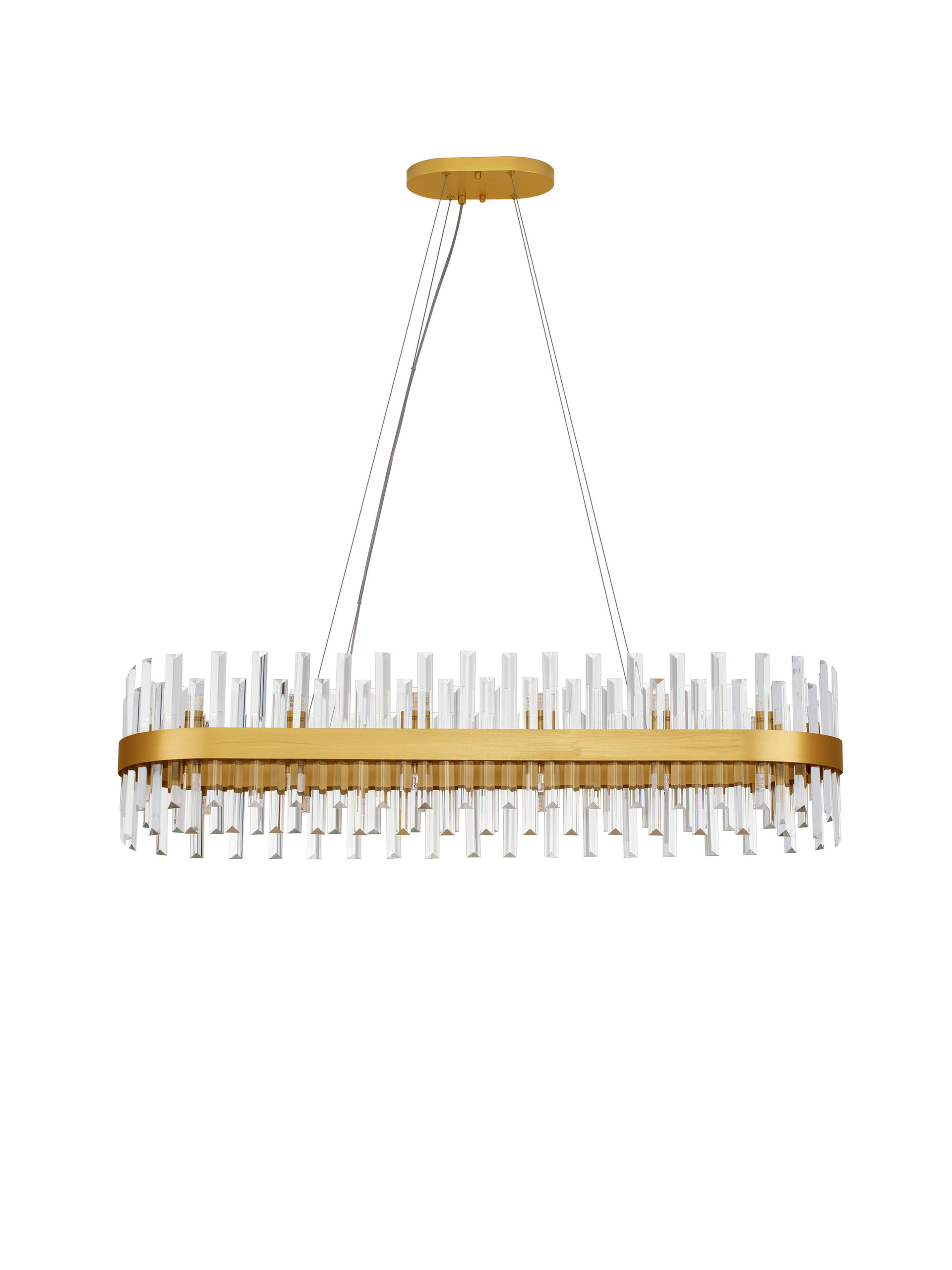 CROWN | L 120 W 36 H 120 cm | 140 W | IP20 | Gold | Metal/Crystal