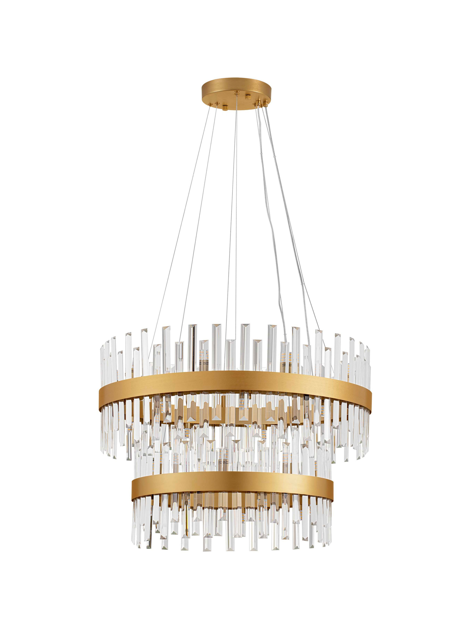 CROWN | H 180 D 75 cm | 160 W | IP20 | Gold | Metal/Crystal
