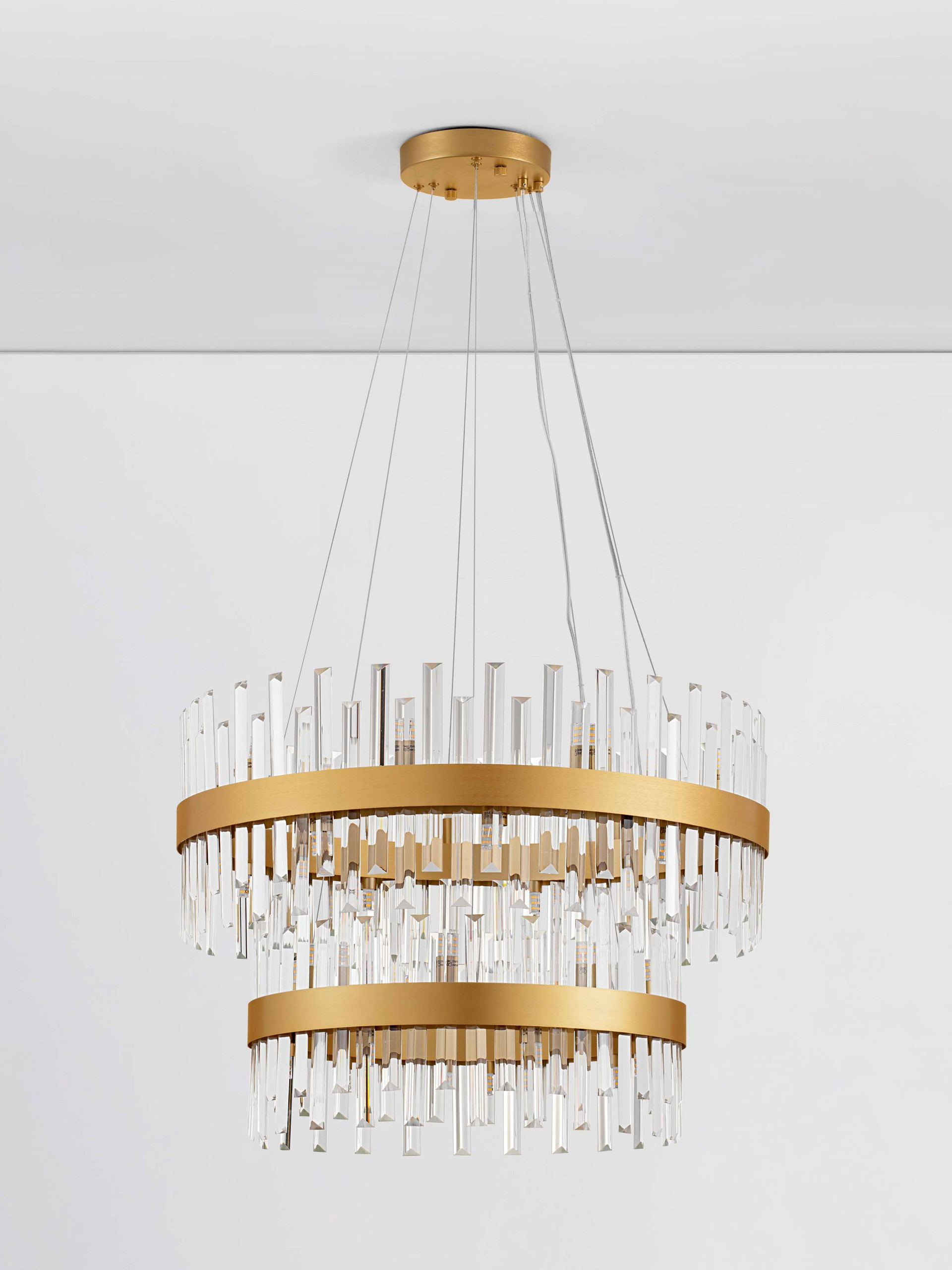 CROWN | H 180 D 75 cm | 160 W | IP20 | Gold | Metal/Crystal
