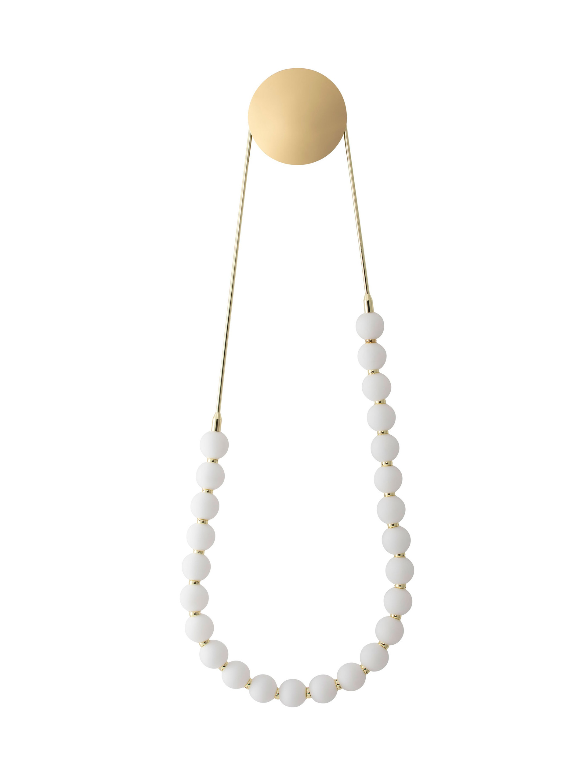 PERLA | L 50 W 5.2 H 132 cm | 56 W | 3000 K | 4734 lm | IP20 | Λευκό/Χρυσός | Γυαλί/Μέταλλο