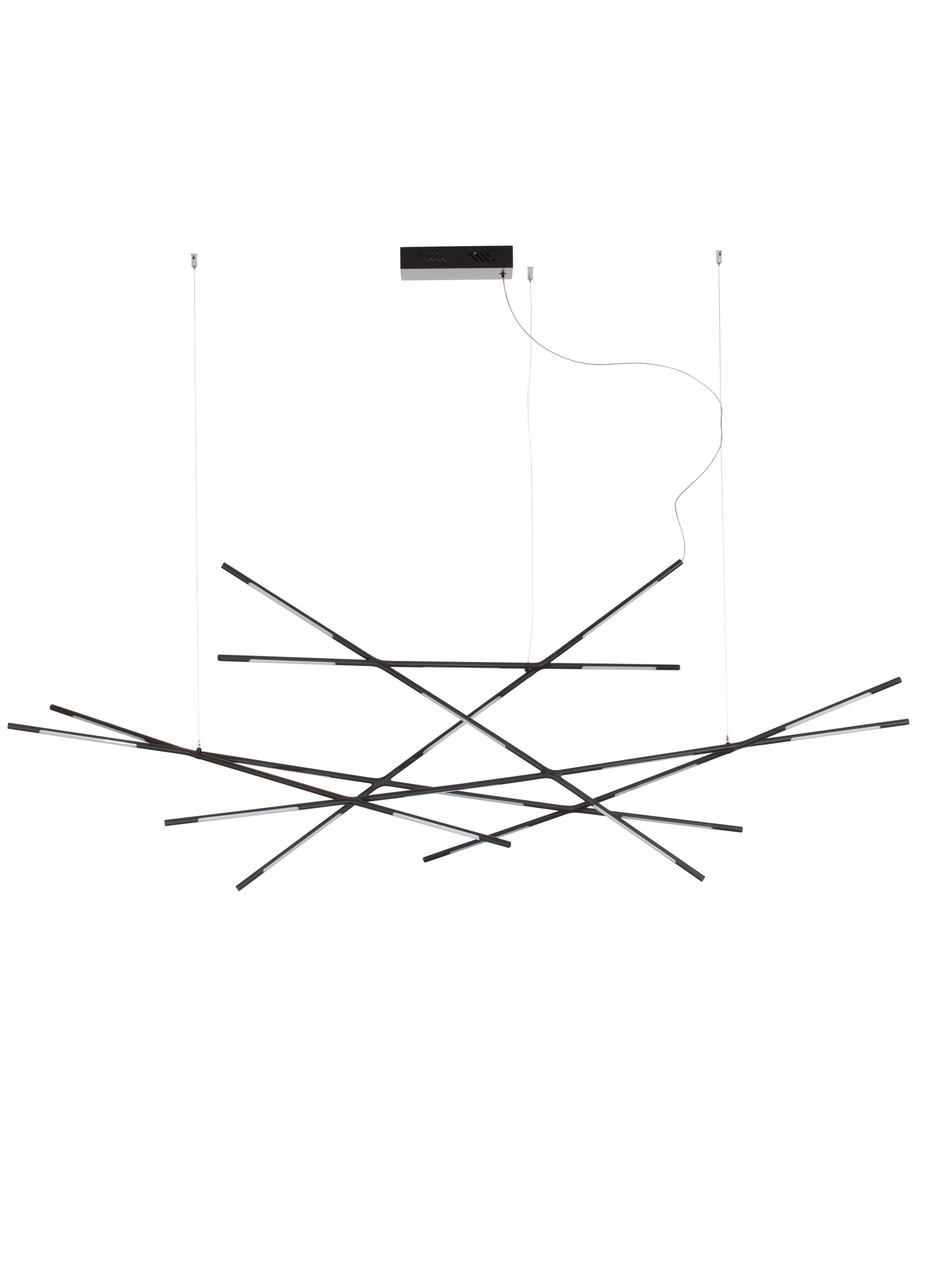 RACCIO | L 180.5 W 75 H 200 cm | 109 W | 3000 K | 6868 lm | IP20 | Black | Metal/Acrylic