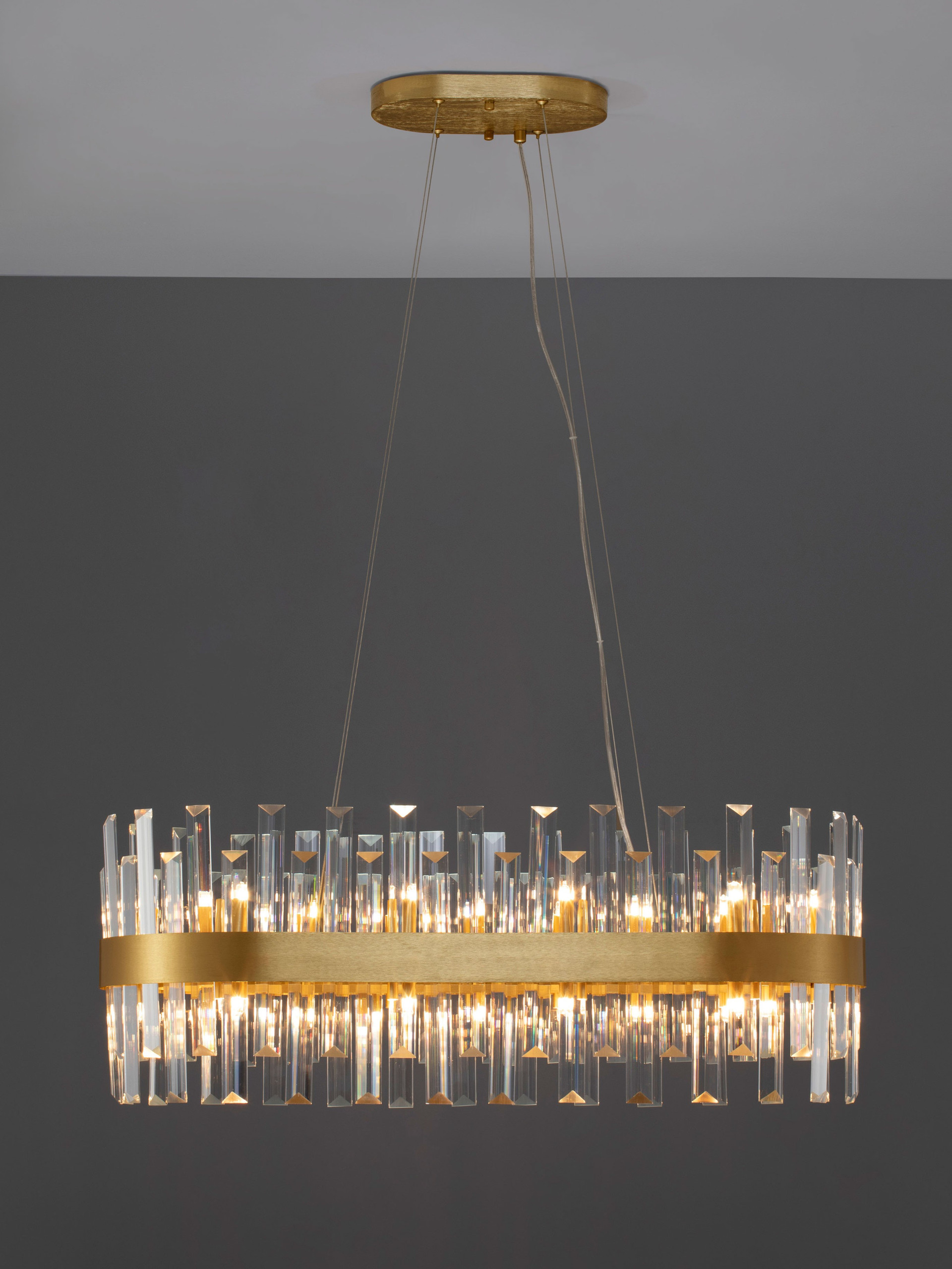 CROWN | L 80 W 36 H 120 cm | 100 W | IP20 | Gold | Metal/Crystal