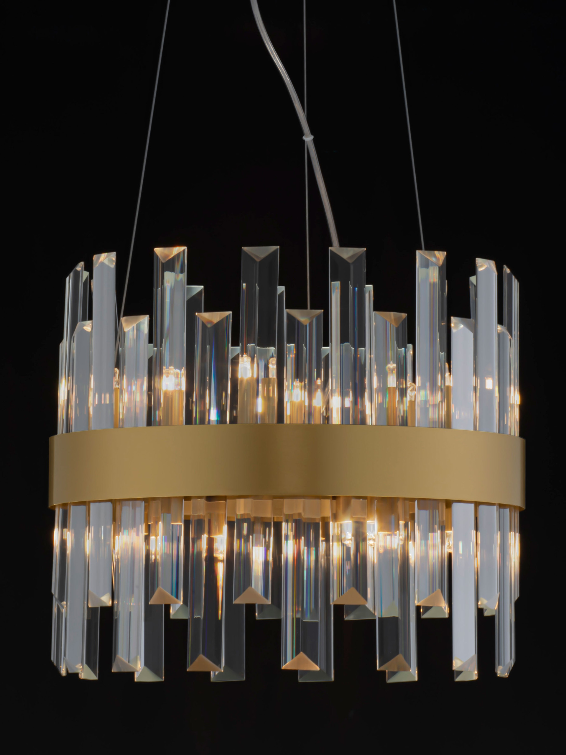 CROWN | H 120 D 35 cm | 25 W | IP20 | Gold | Metal/Crystal