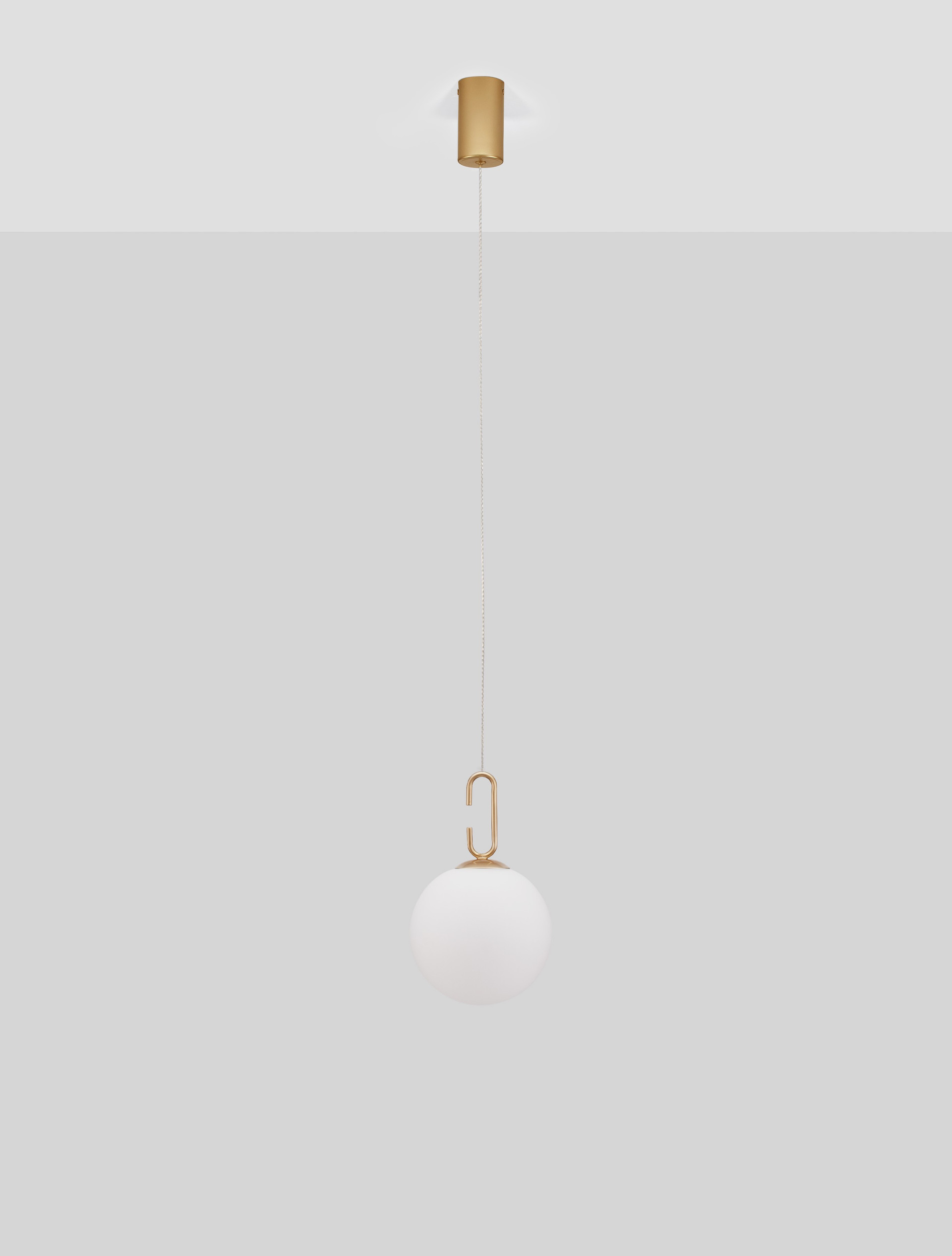 HOOK | H 120 D 18 cm | 11 W | 3000 K | 1061 lm | IP20 | White/Gold | Glass/Metal