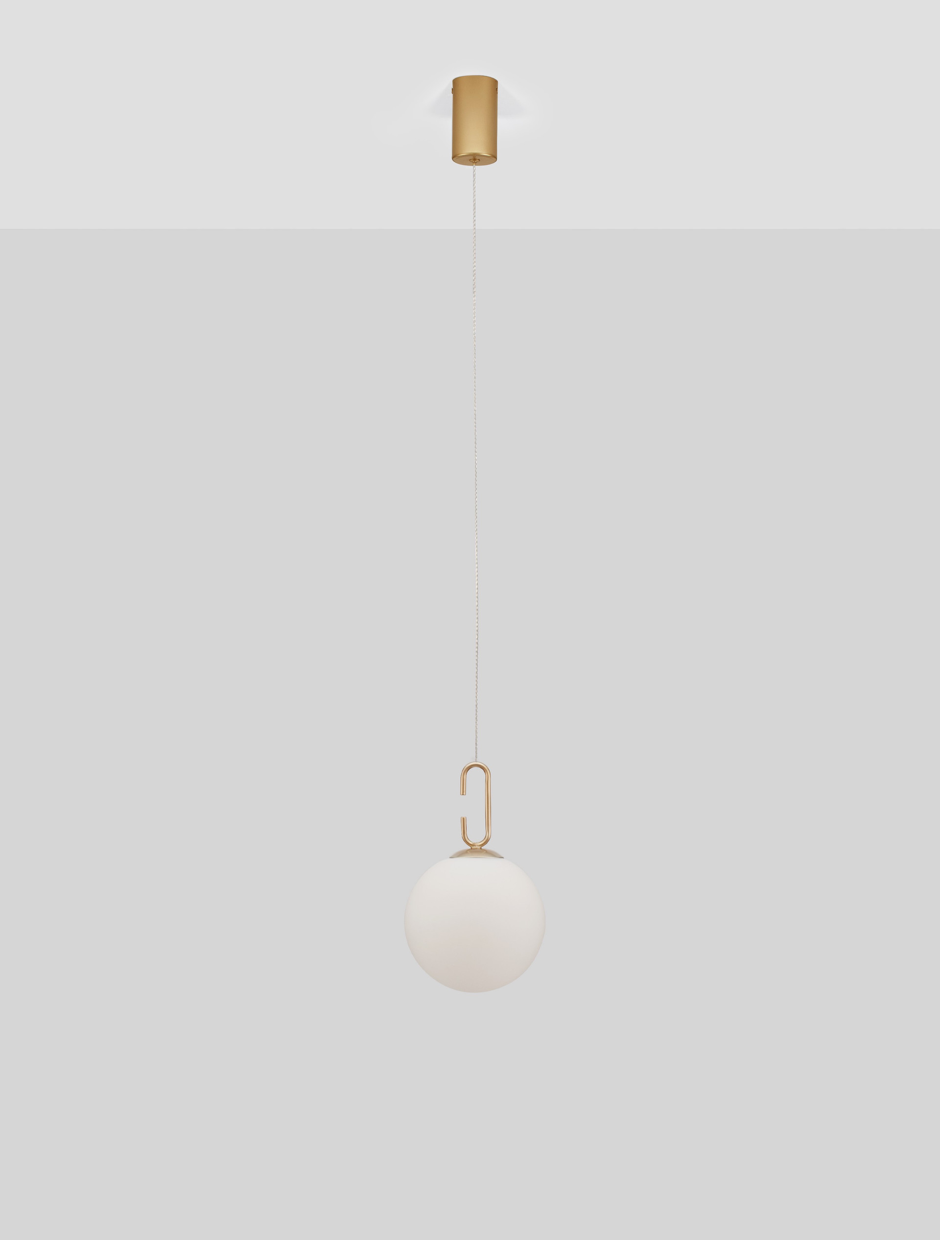 HOOK | H 120 D 18 cm | 11 W | 3000 K | 1061 lm | IP20 | White/Gold | Glass/Metal