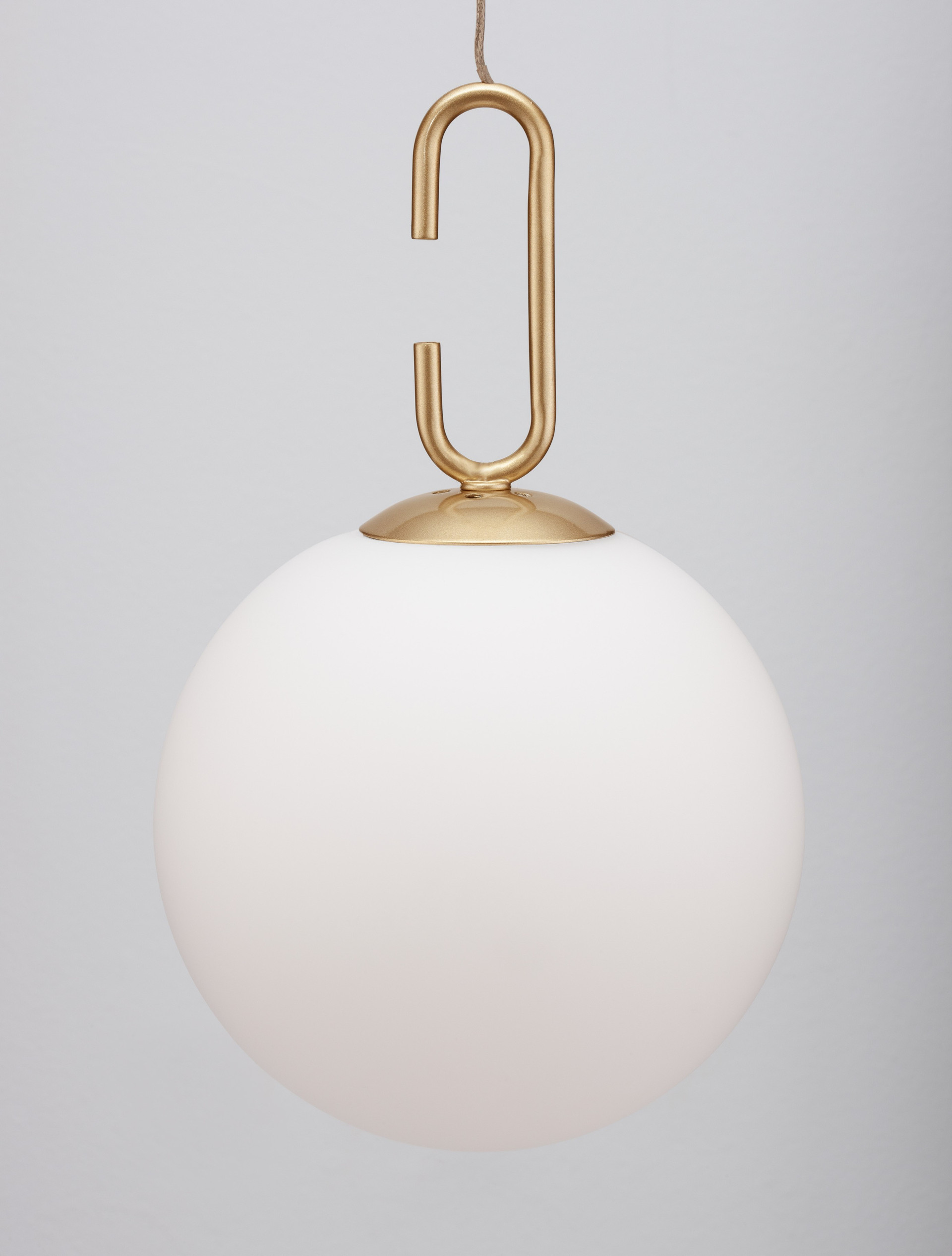 HOOK | H 120 D 18 cm | 11 W | 3000 K | 1061 lm | IP20 | White/Gold | Glass/Metal