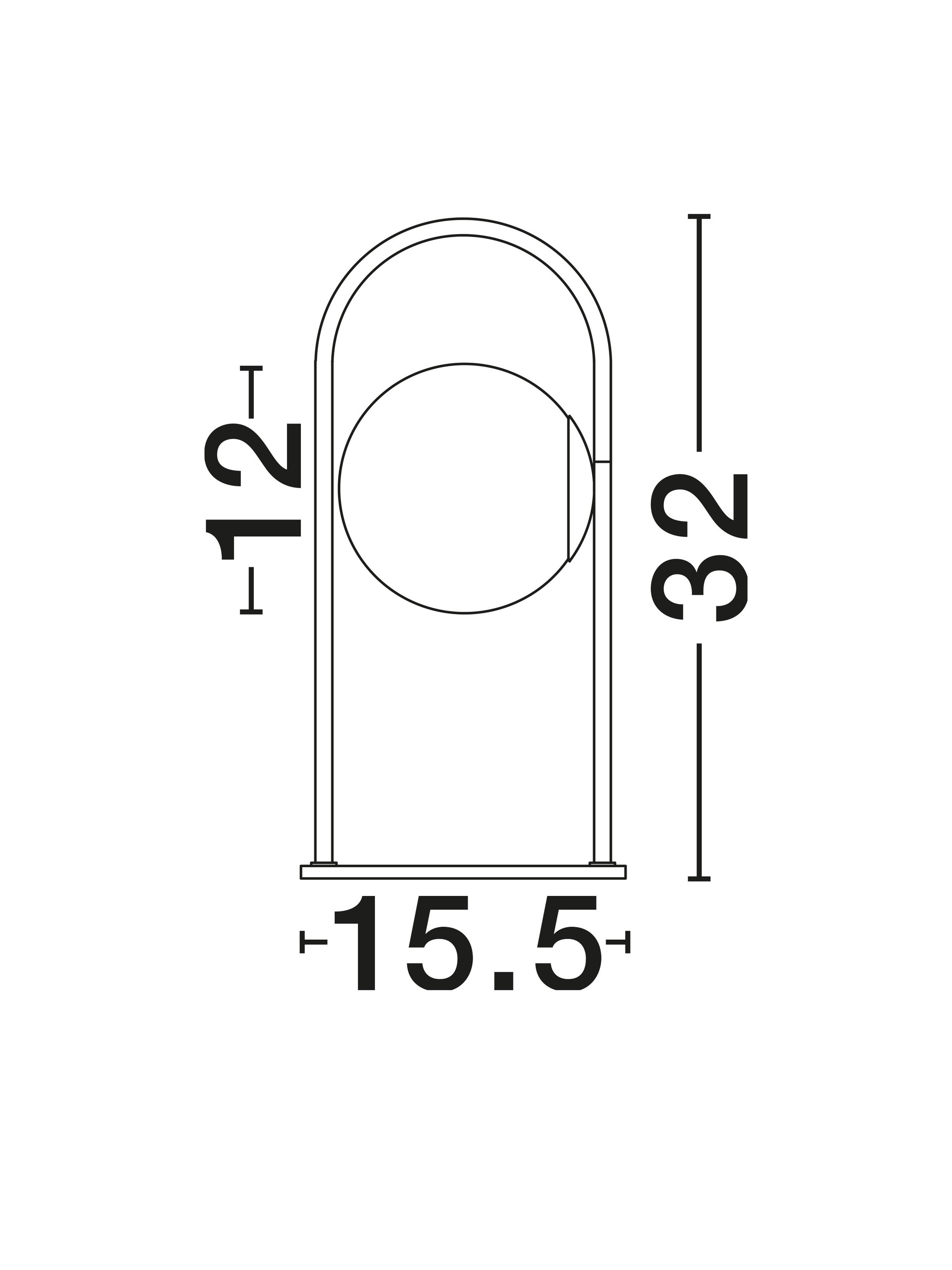 HOOK | H 32 D 15.5 cm | 5 W | 3000 K | 489 lm | IP20 | White/Gold | Glass/Metal