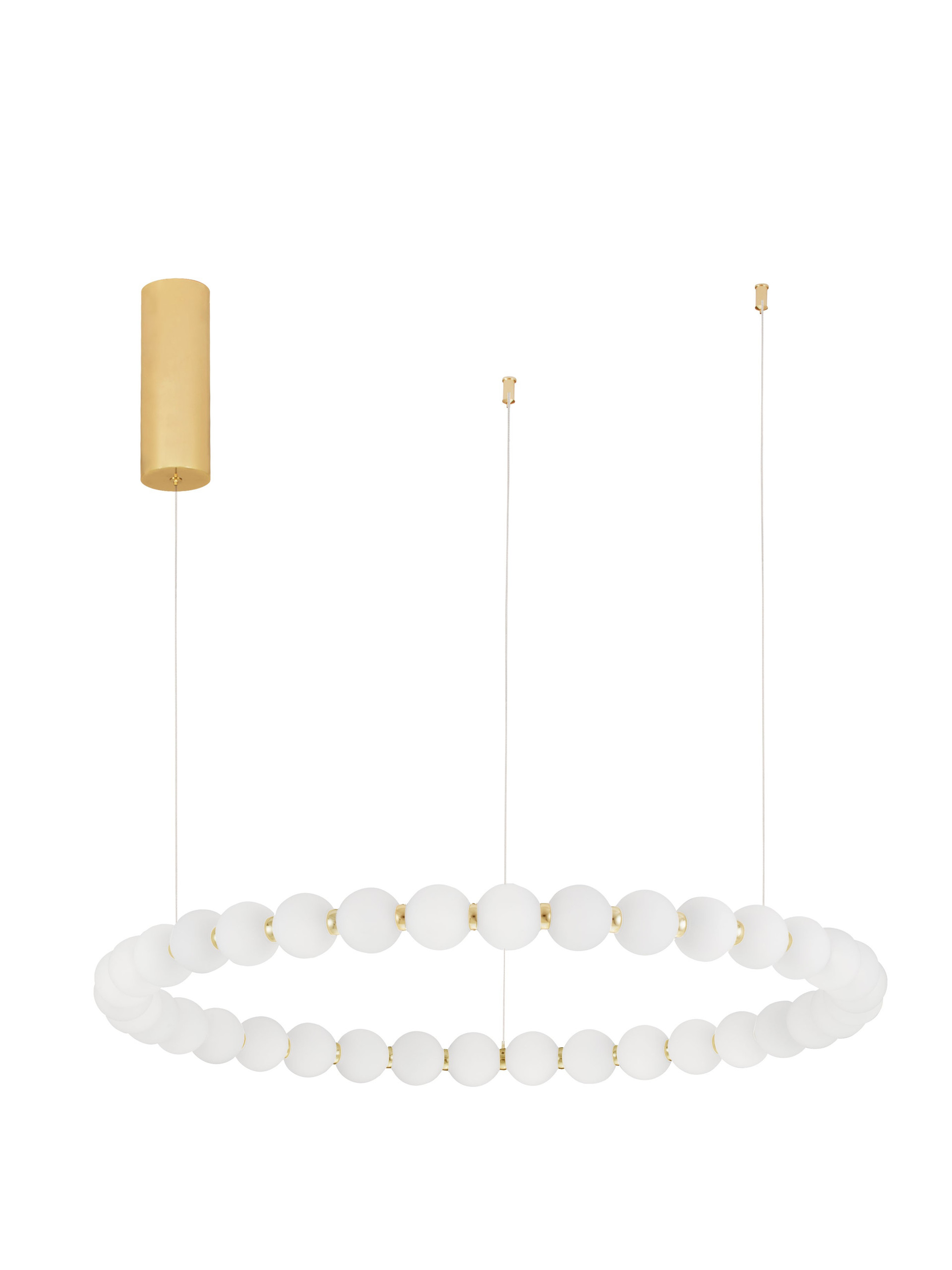 PERLA | H 200 D 80 cm | 72 W | 3000 K | 6492 lm | IP20 | Λευκό/Χρυσός | Γυαλί/Μέταλλο