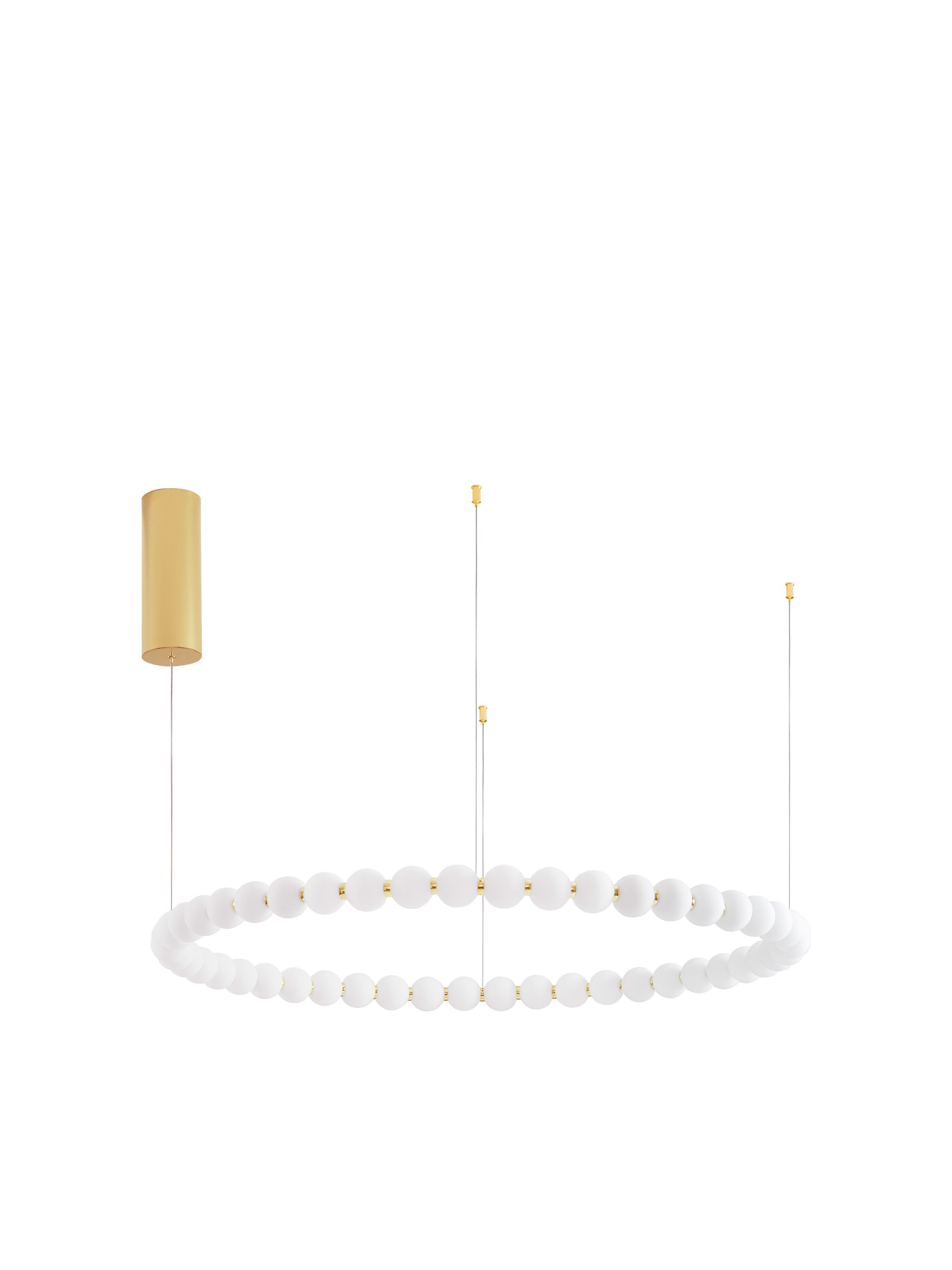 PERLA | H 200 D 104 cm | 96 W | 3000 K | 8076 lm | IP20 | White/Gold | Glass/Metal