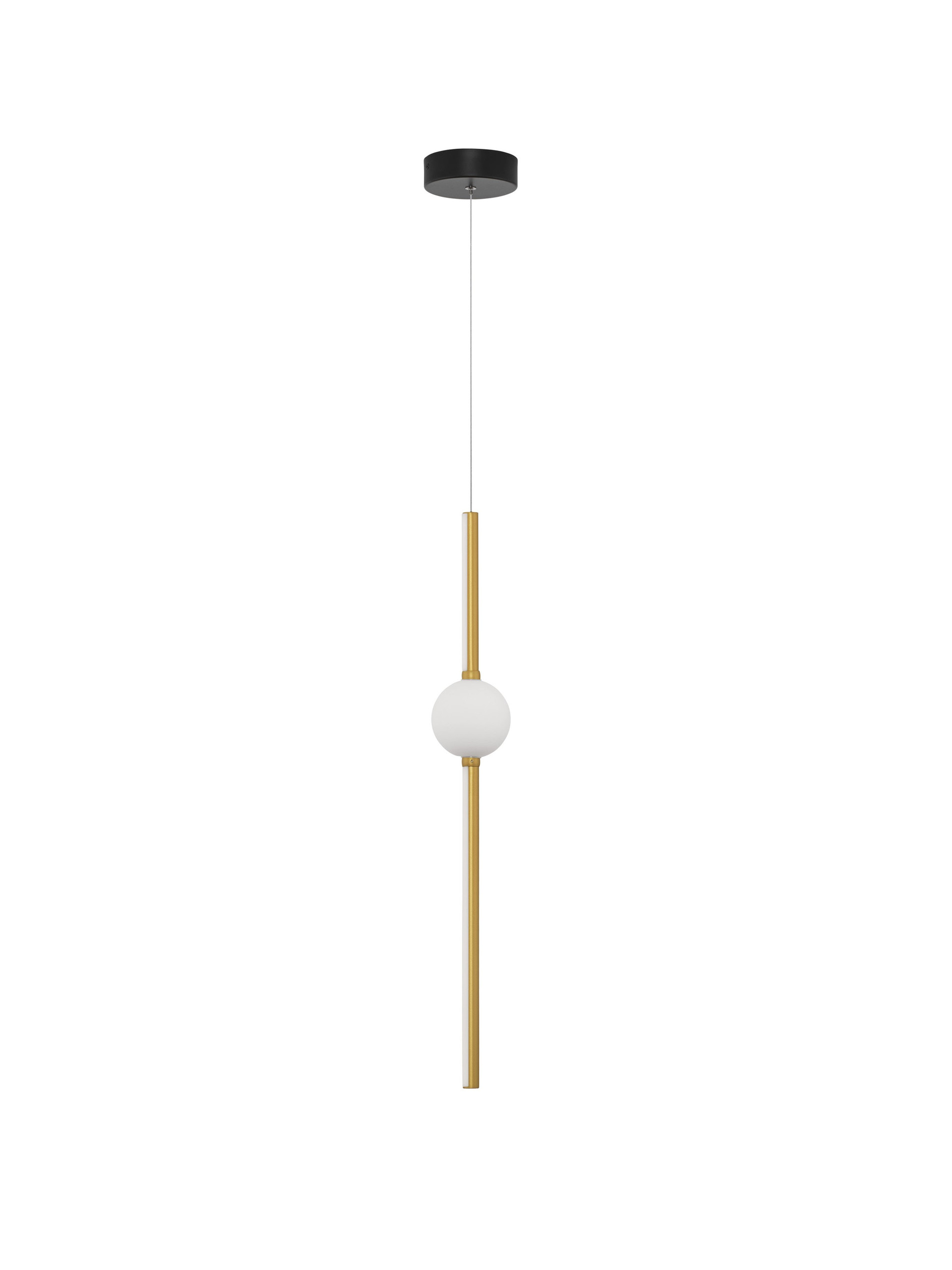 ACROBAT | H 120 D 12 cm | 19 W | 3000 K | 1131 lm | IP20 | Black/White/Gold | Glass/Aluminum