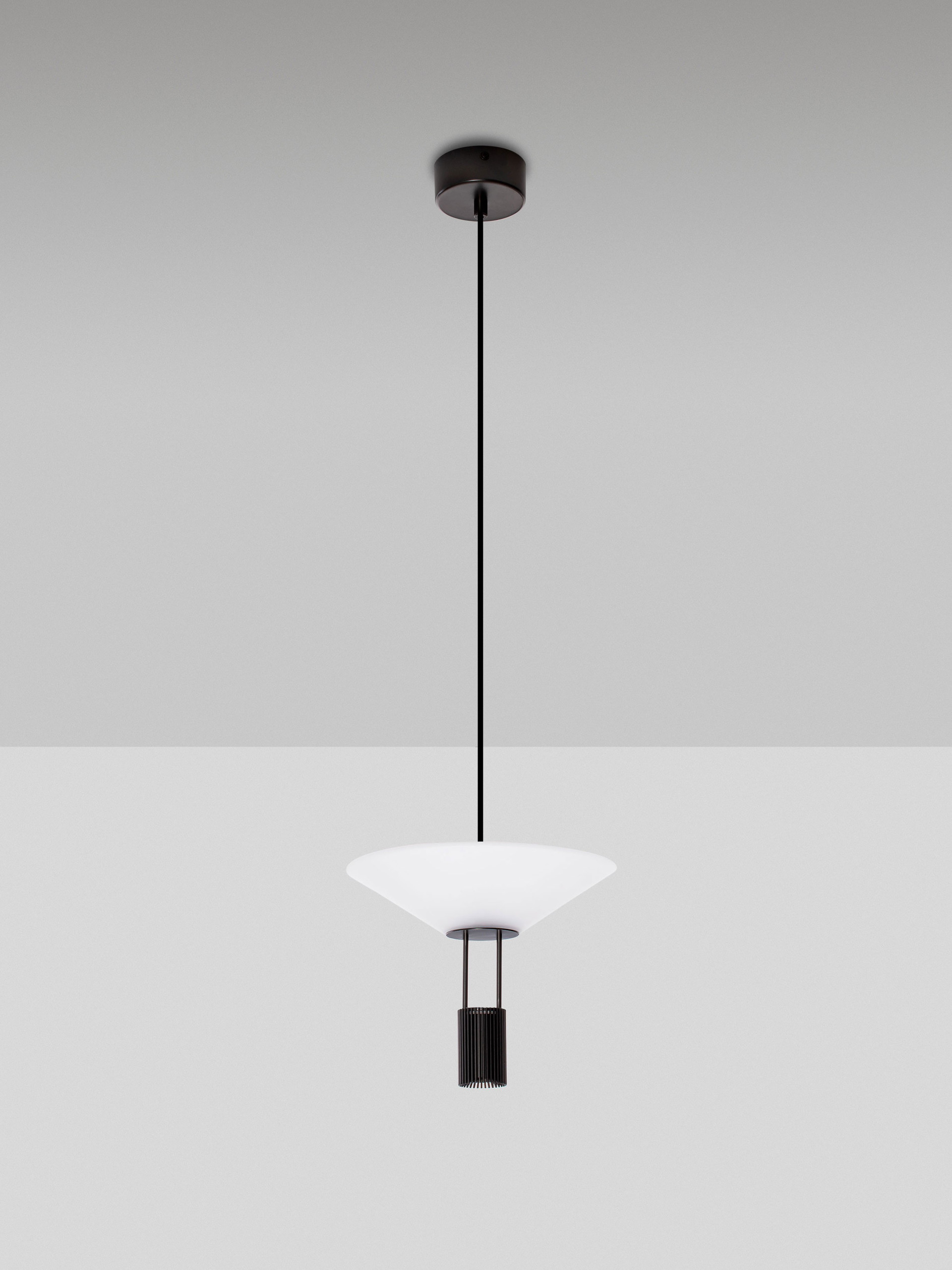 ANAFI | H 210 D 22 cm | 8 W | 3000 K | 395 lm | IP20 | Negro | Acero/Aluminio/Acrílico