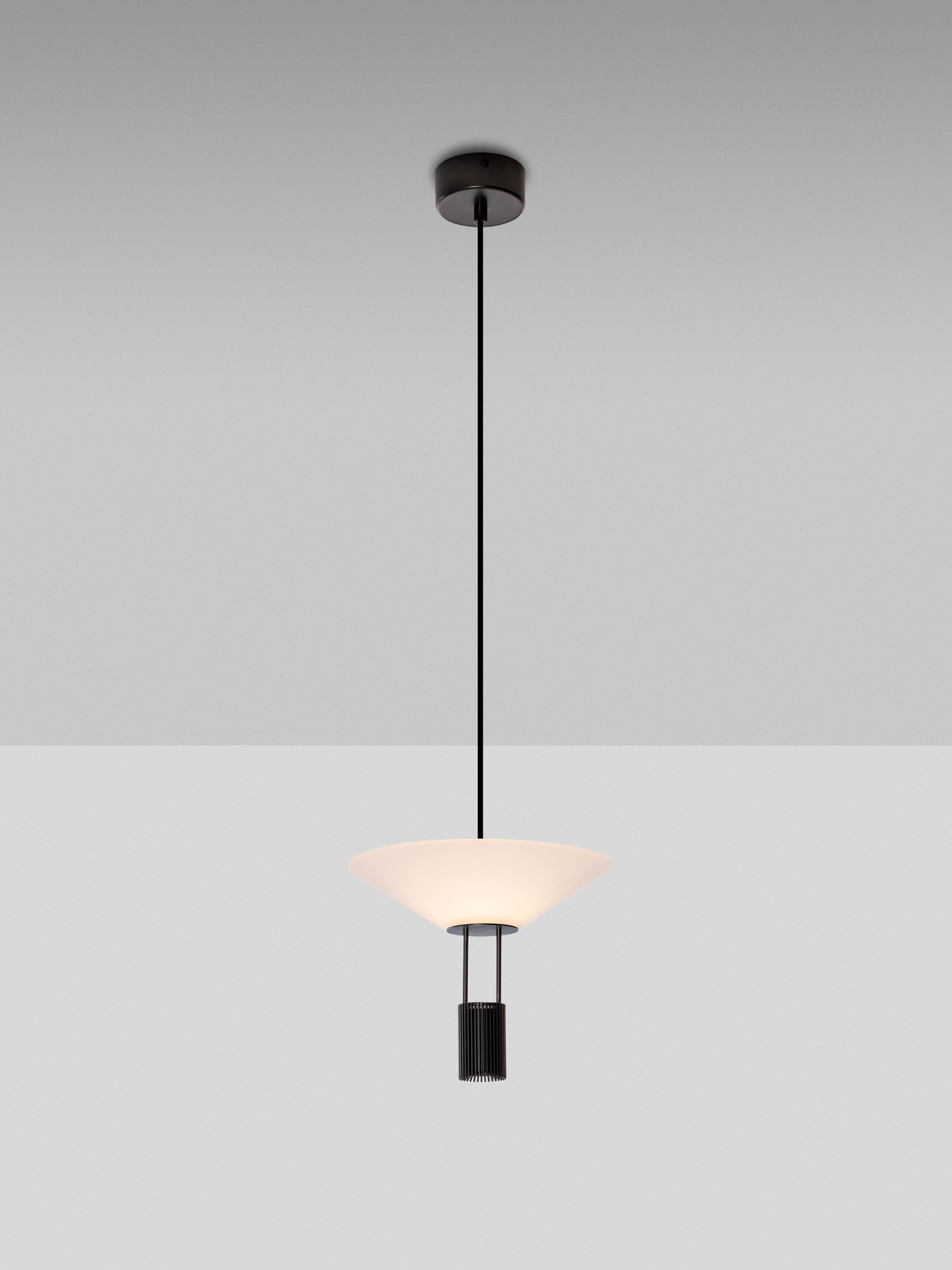 ANAFI | H 210 D 22 cm | 8 W | 3000 K | 395 lm | IP20 | Negro | Acero/Aluminio/Acrílico