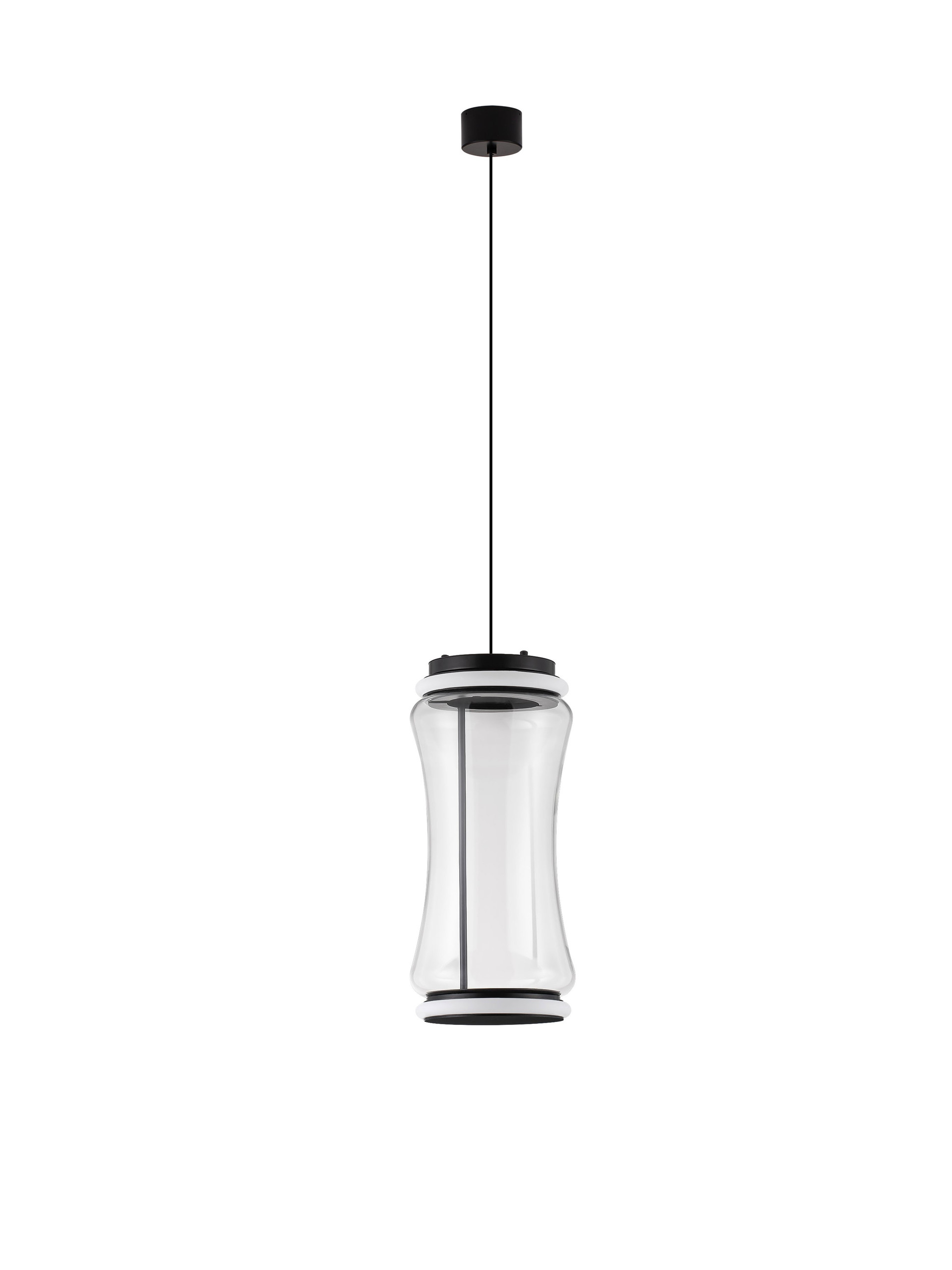 ANAPNOE | H 250 D 21.5 cm | 23 W | 3000 K | 340 lm | IP20 | Black | Steel/Glass/Aluminum