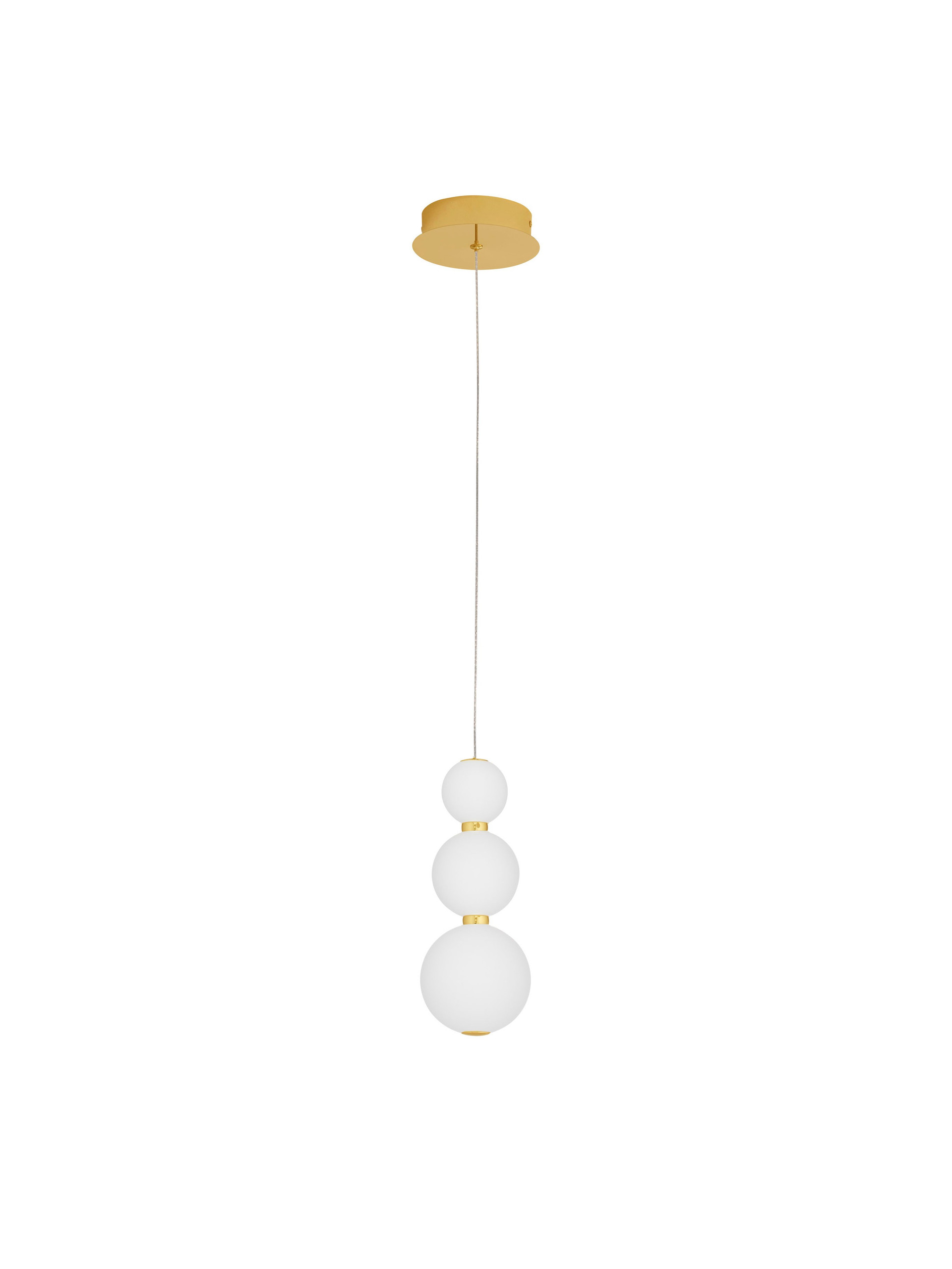 PERLA | H 150 D 10 cm | 11 W | 3000 K | 963 lm | IP20 | White/Gold | Glass/Metal