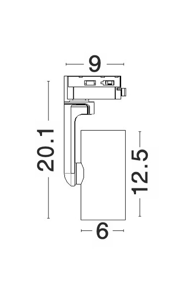 SINT | H 20.1 D 6 cm | 10 W | IP20 | White | Aluminum