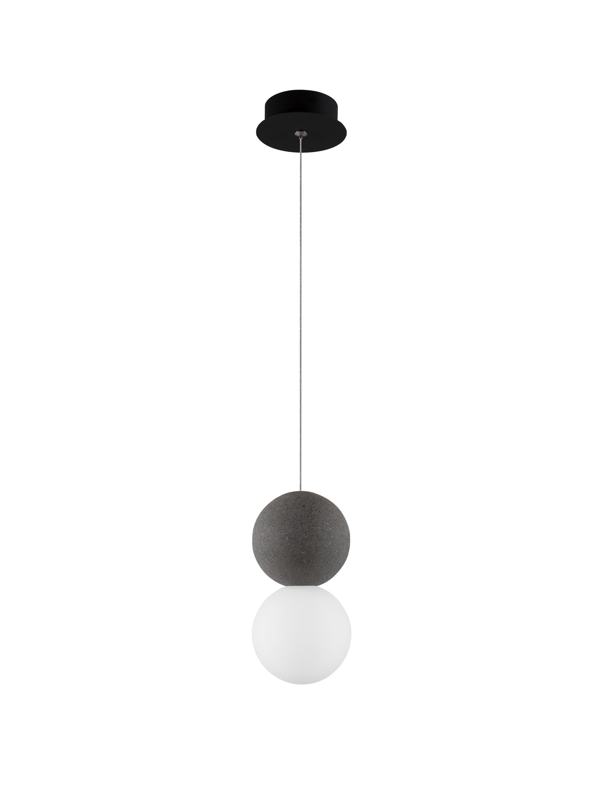 ZERO | H 120 D 10 cm | 5 W | IP20 | Grigio | Vetro/Alluminio/Calcestruzzo