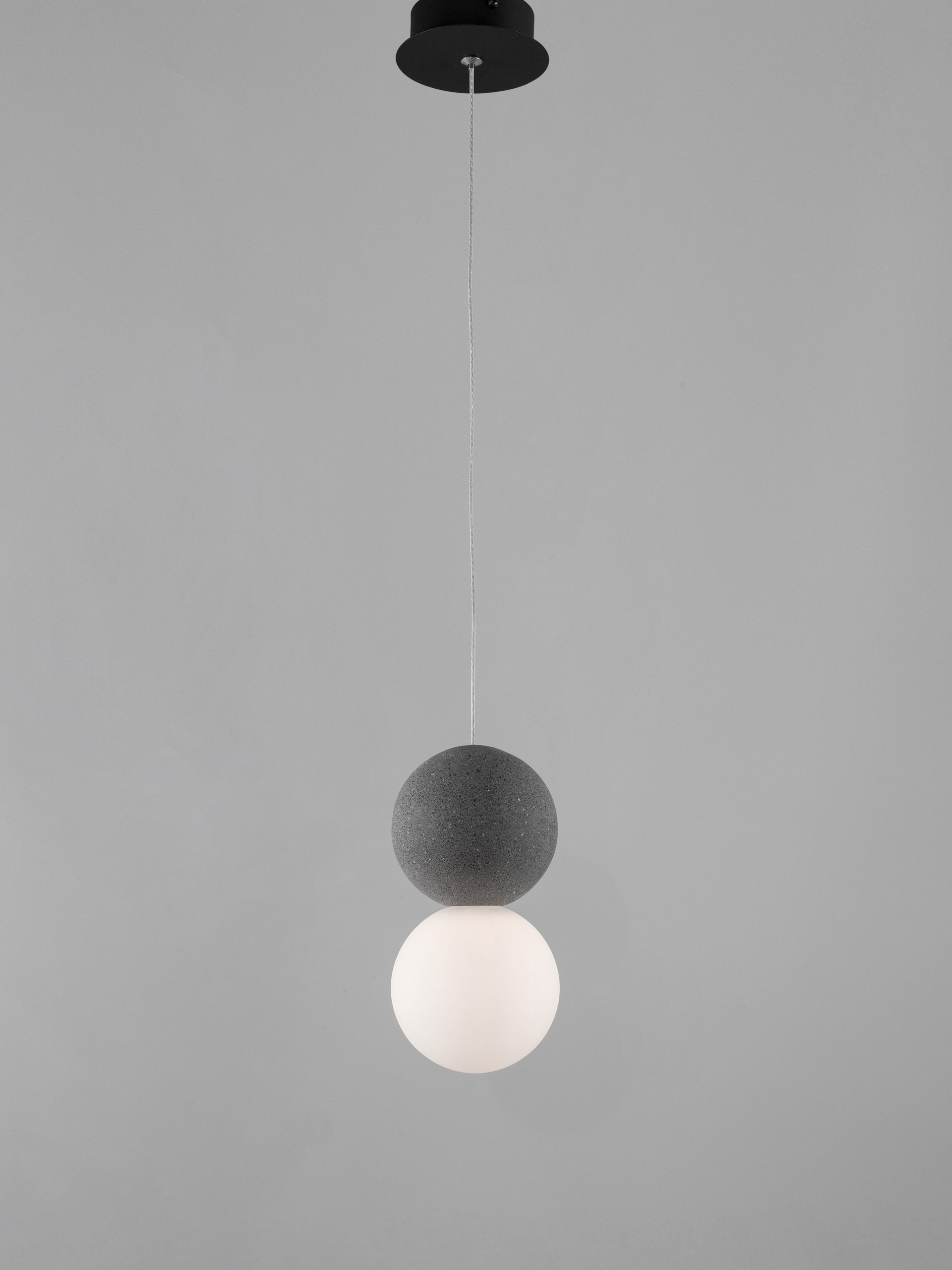 ZERO | H 120 D 10 cm | 5 W | IP20 | Grigio | Vetro/Alluminio/Calcestruzzo