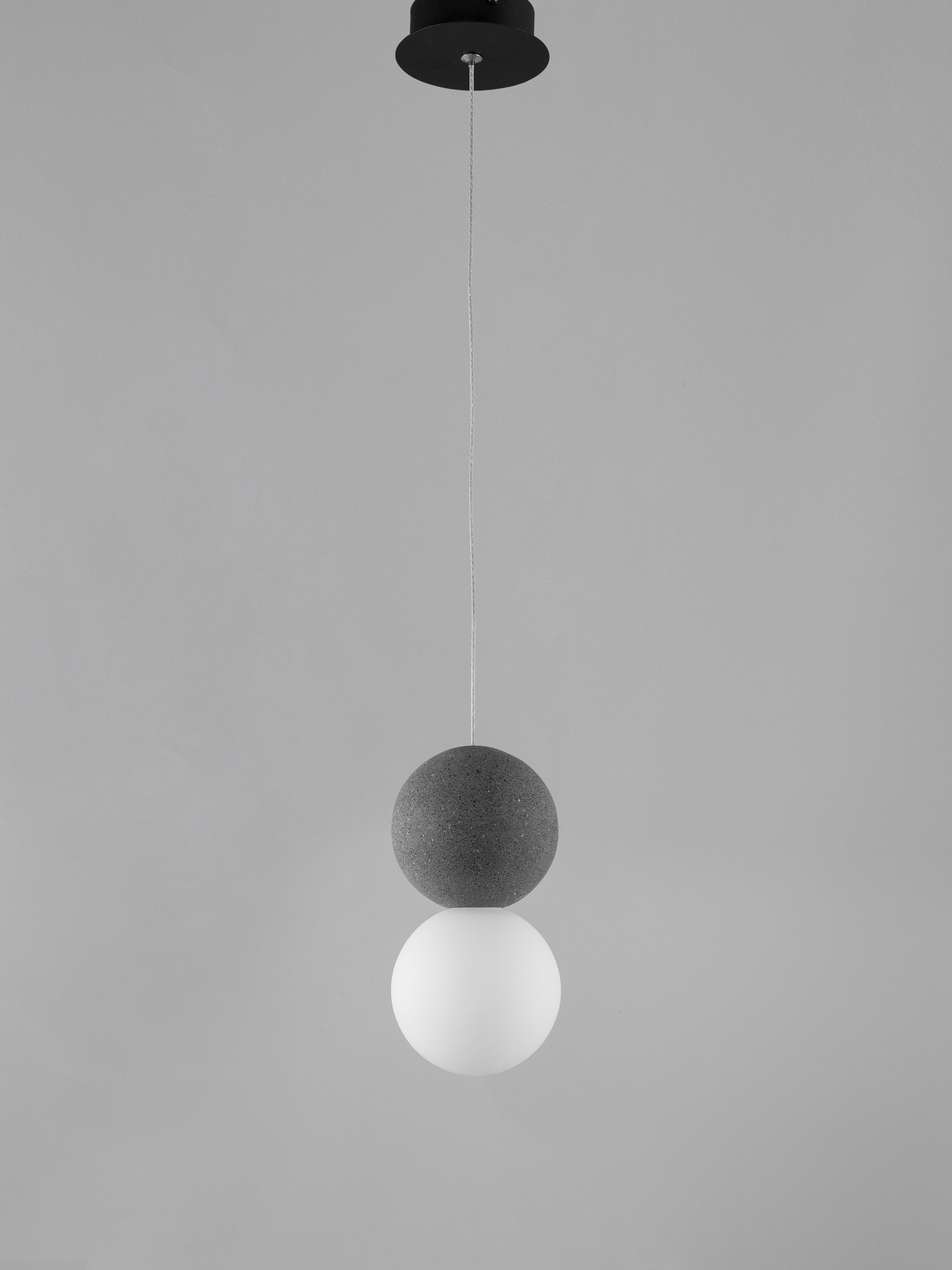 ZERO | H 120 D 10 cm | 5 W | IP20 | Grigio | Vetro/Alluminio/Calcestruzzo