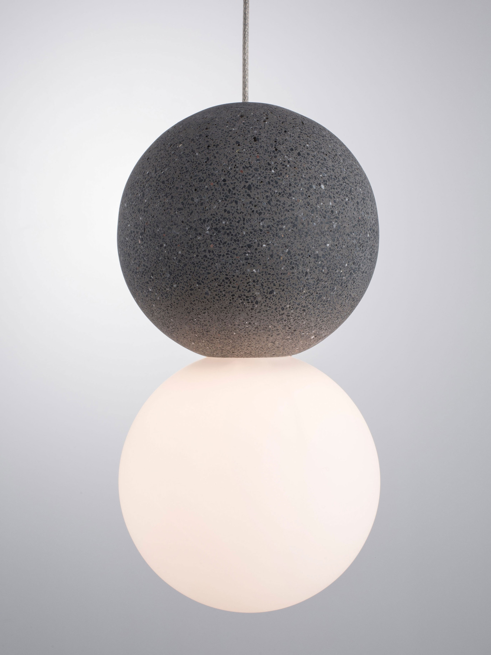 ZERO | H 120 D 10 cm | 5 W | IP20 | Grigio | Vetro/Alluminio/Calcestruzzo