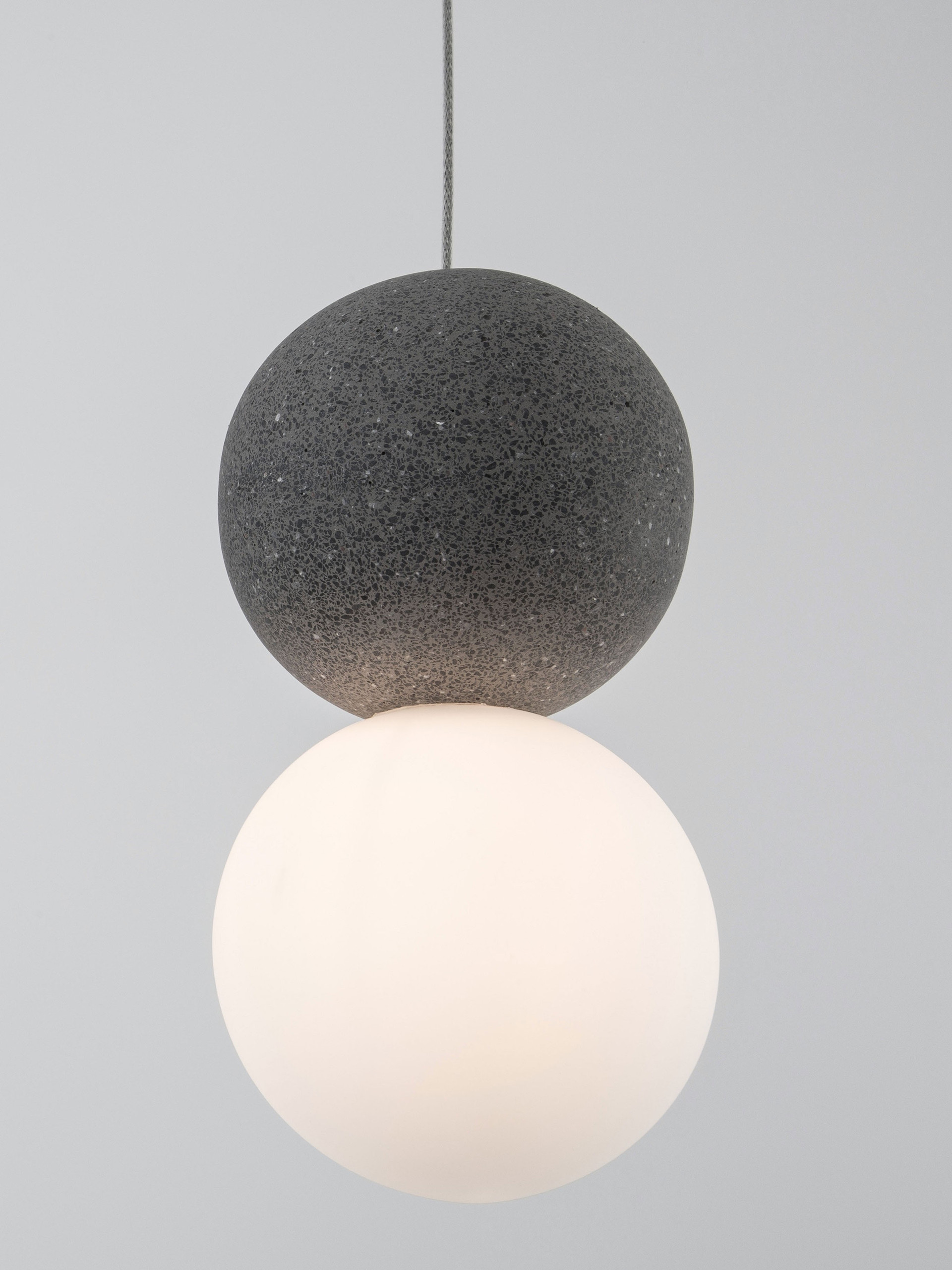 ZERO | H 120 D 10 cm | 5 W | IP20 | Grigio | Vetro/Alluminio/Calcestruzzo