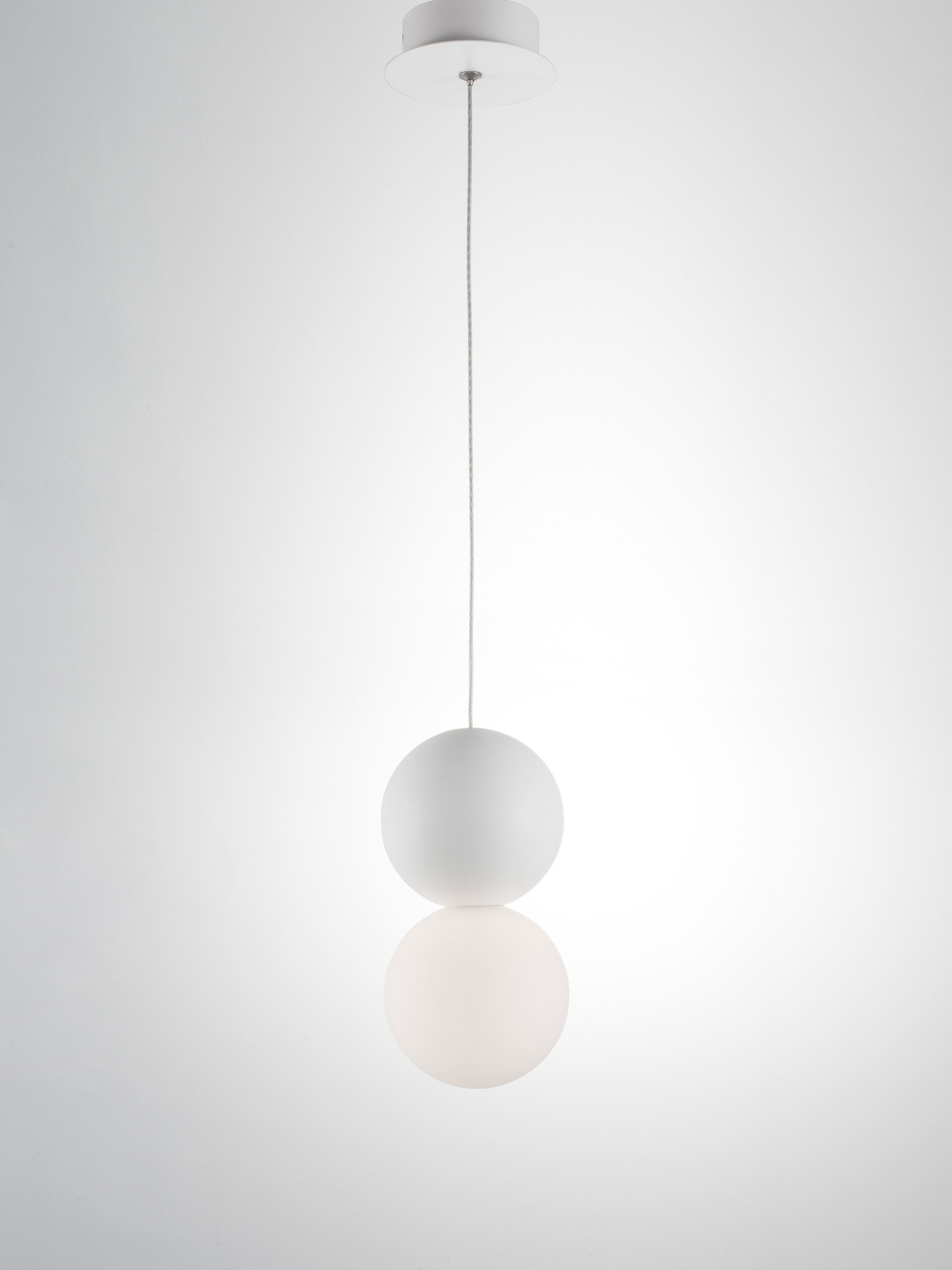 ZERO | H 120 D 10 cm | 5 W | IP20 | Bianco | Vetro/Alluminio/Gesso