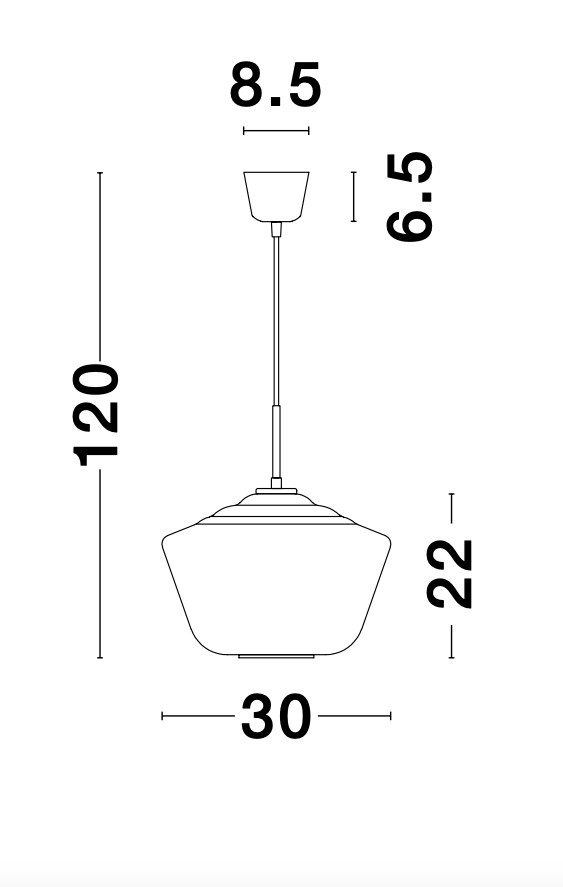 VEIRO | D 30 cm | 12 W | IP20 | Smokey | Glass/Metal