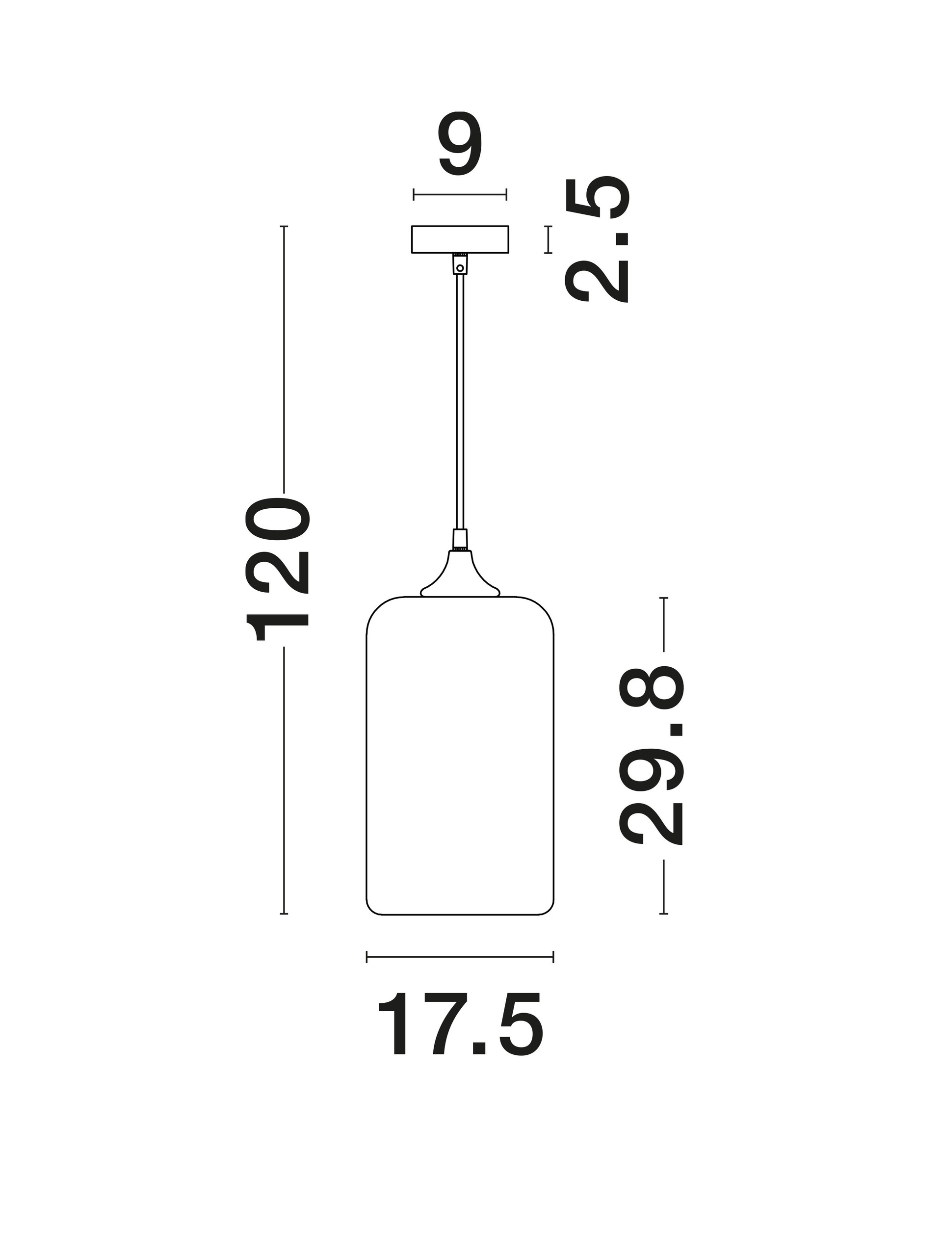 SAVAZ | H 120 D 17.5 cm | 12 W | IP20 | Chrome | Glass/Metal