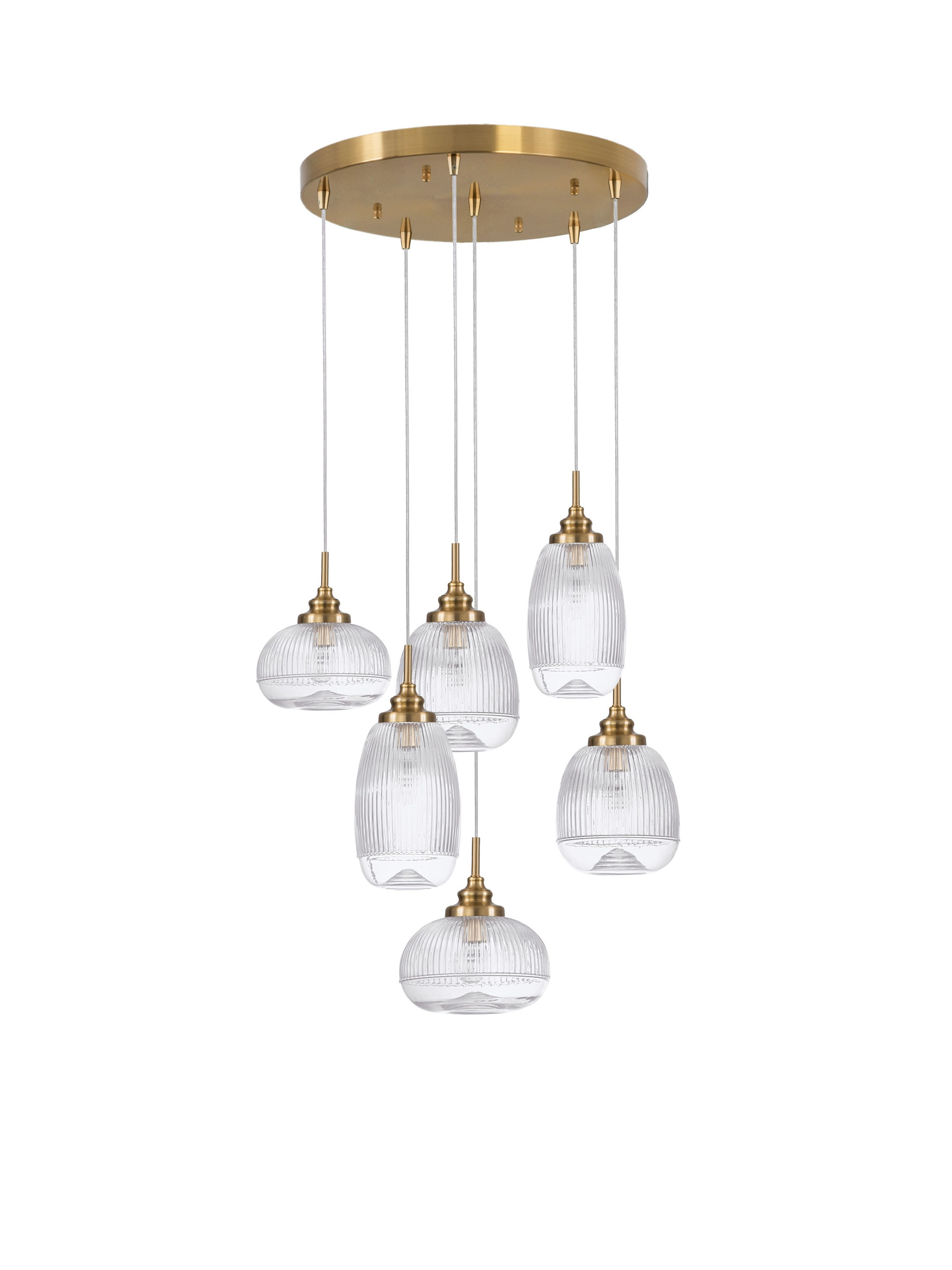 MOND | H 120 D 51 cm | 30 W | IP20 | Gold/Clear | Glass/Metal