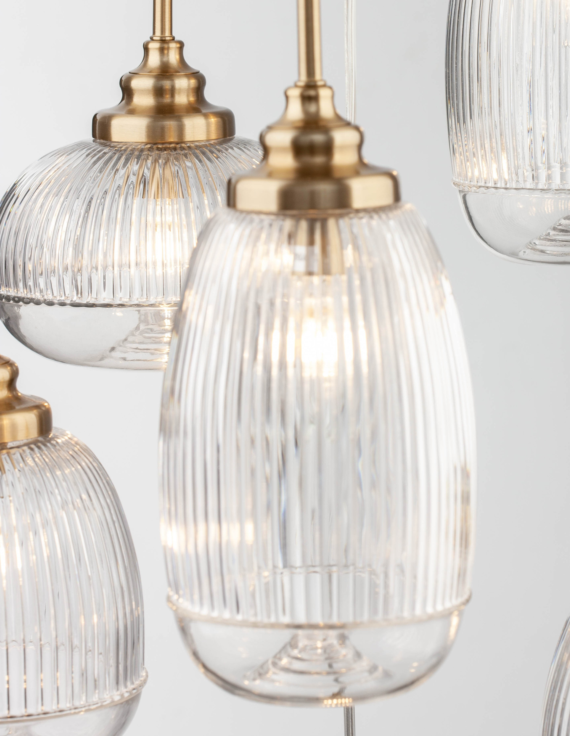 MOND | H 120 D 51 cm | 30 W | IP20 | Gold/Clear | Glass/Metal