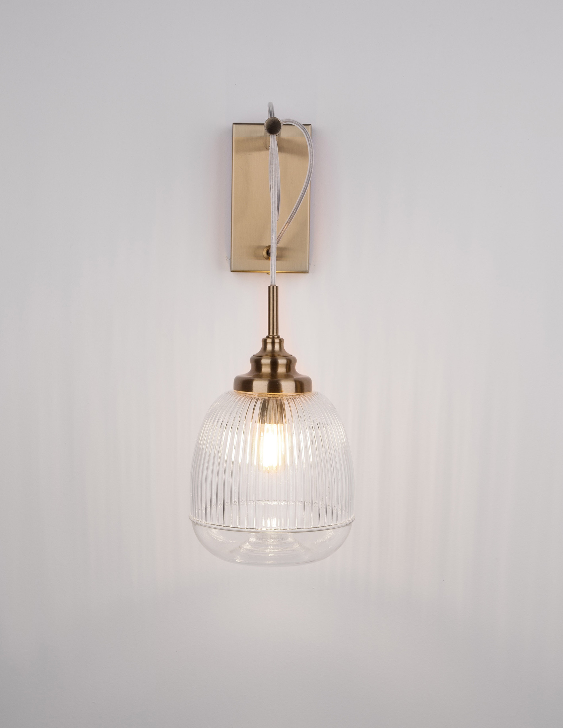 MOND | L 18 W 27.5 H 40 cm | 5 W | IP20 | Gold/Clear | Glass/Metal