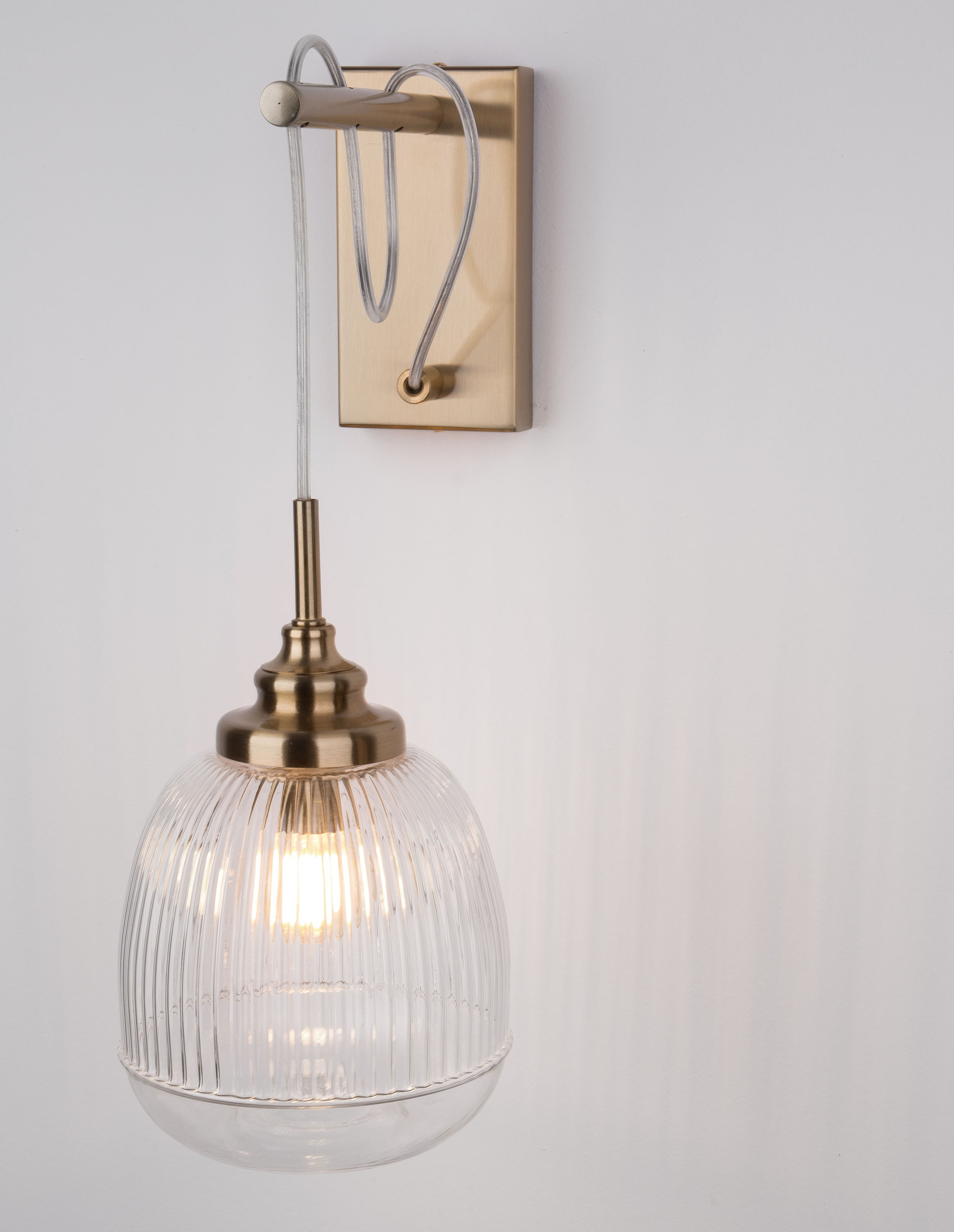 MOND | L 18 W 27.5 H 40 cm | 5 W | IP20 | Gold/Clear | Glass/Metal