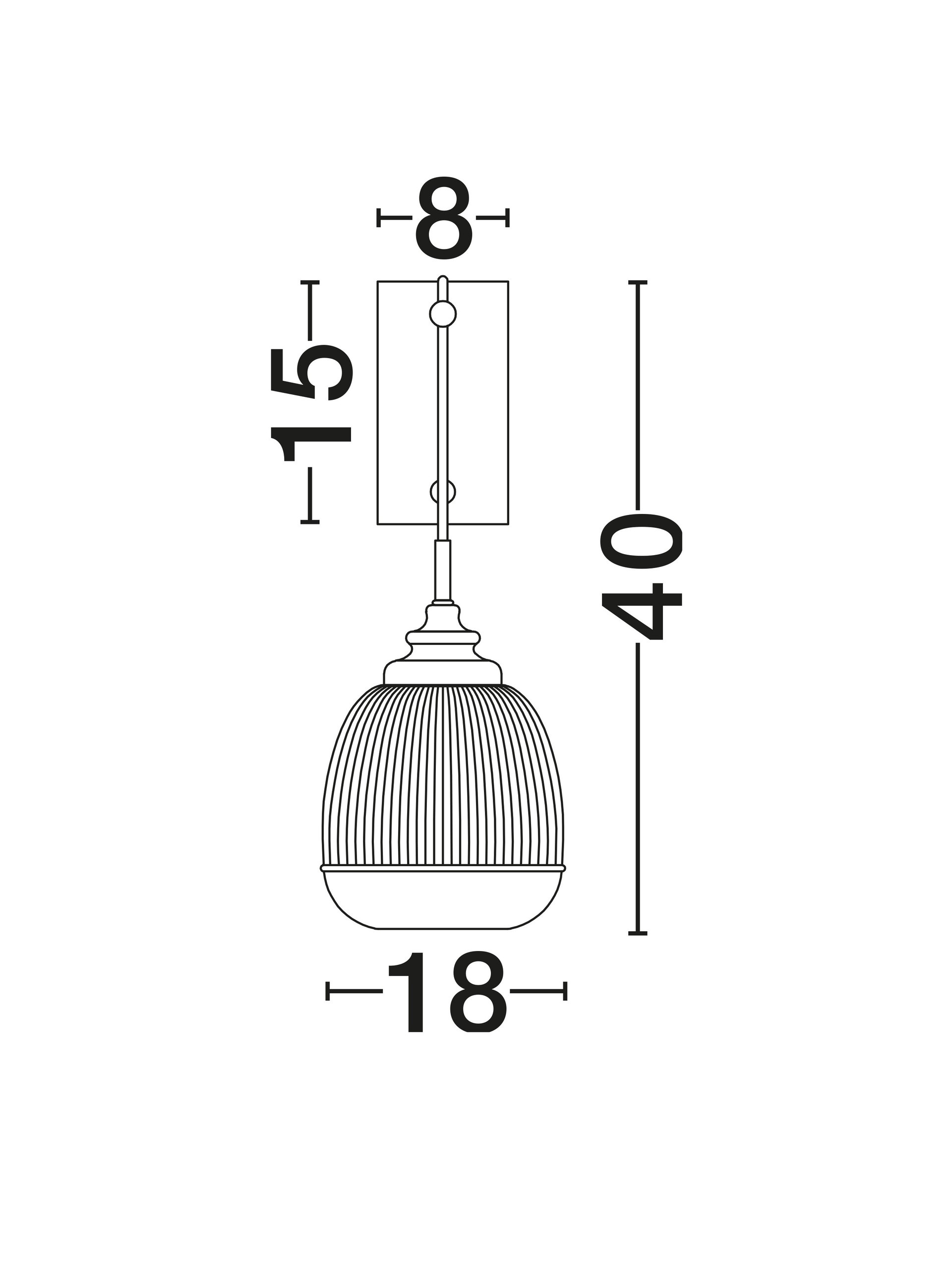 MOND | L 18 W 27.5 H 40 cm | 5 W | IP20 | Gold/Clear | Glass/Metal