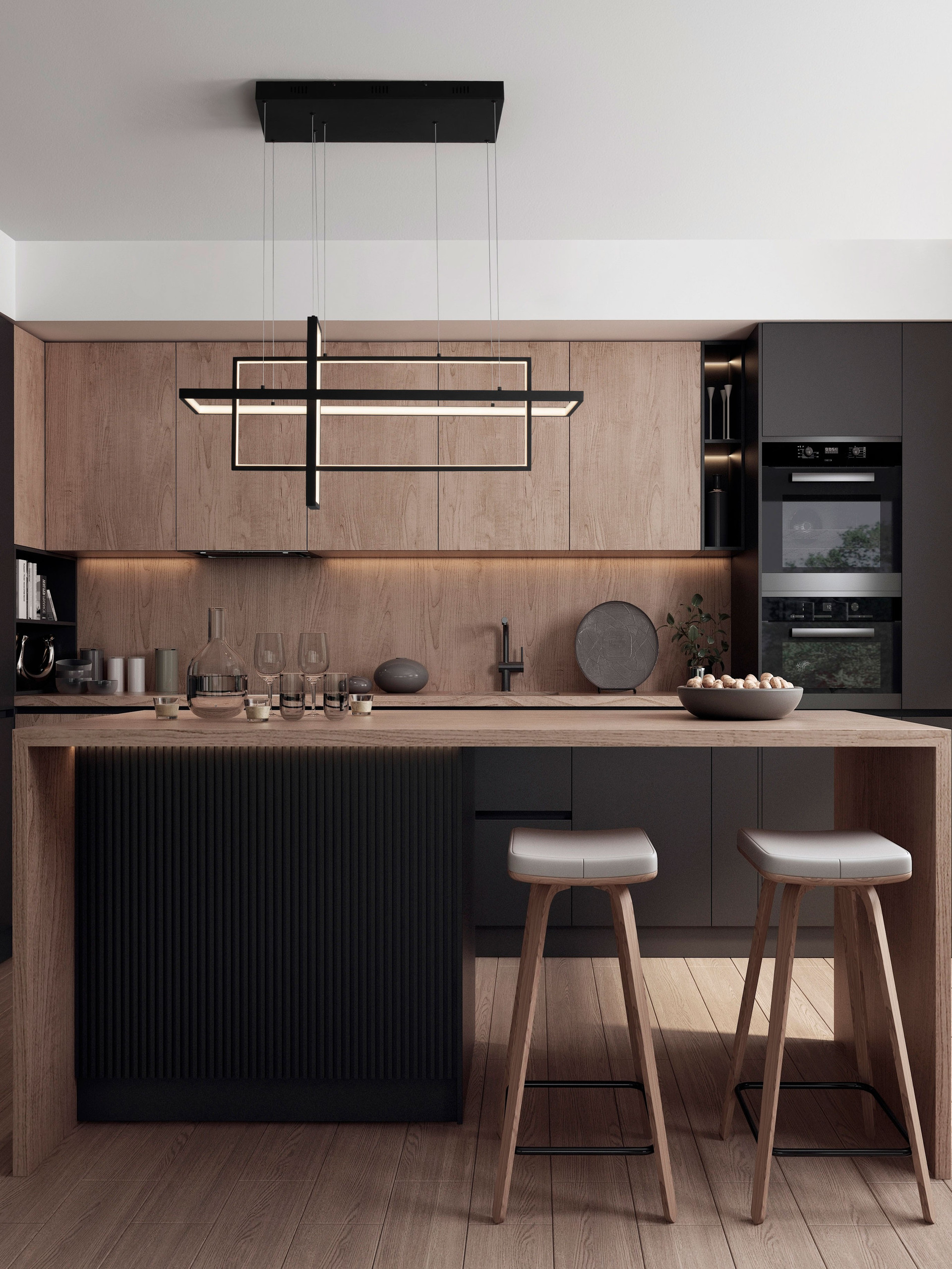 CLEA | L 80 W 38 H 120 cm | 59 W | 2700/3500/5000 K | 2129 lm | IP20 | Black | Aluminum/Acrylic