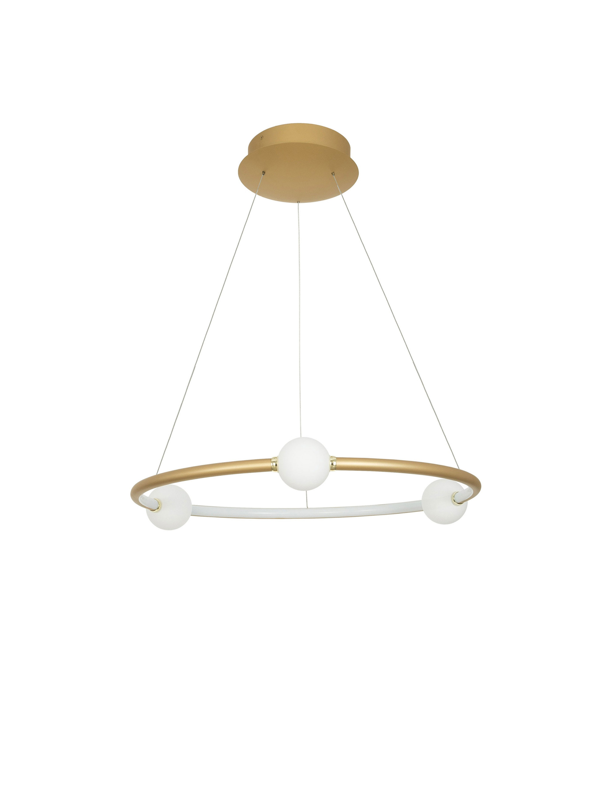 CELIA | H 120 D 64 cm | 41 W | 3000 K | 2266 lm | IP20 | White/Gold | Glass/Aluminum